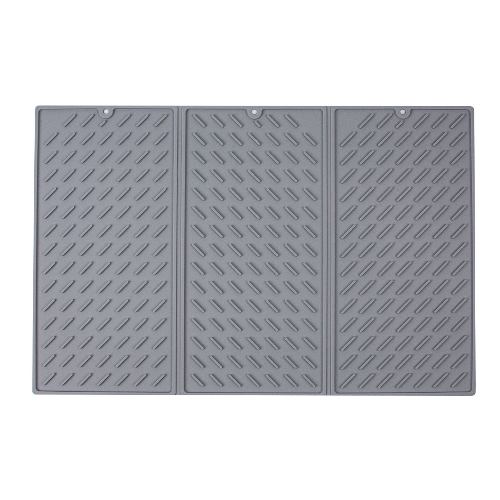 Silicone Dish Drying Mat Heat Resistant Trifold Non Slip Foldable Dish Drainer view 2