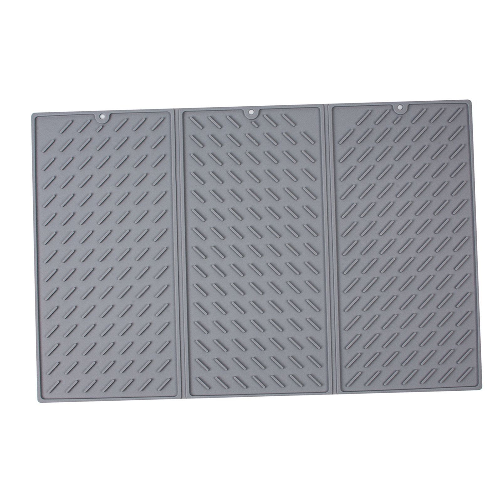 Silicone Dish Drying Mat Heat Resistant Trifold Non Slip Foldable Dish Drainer view 3