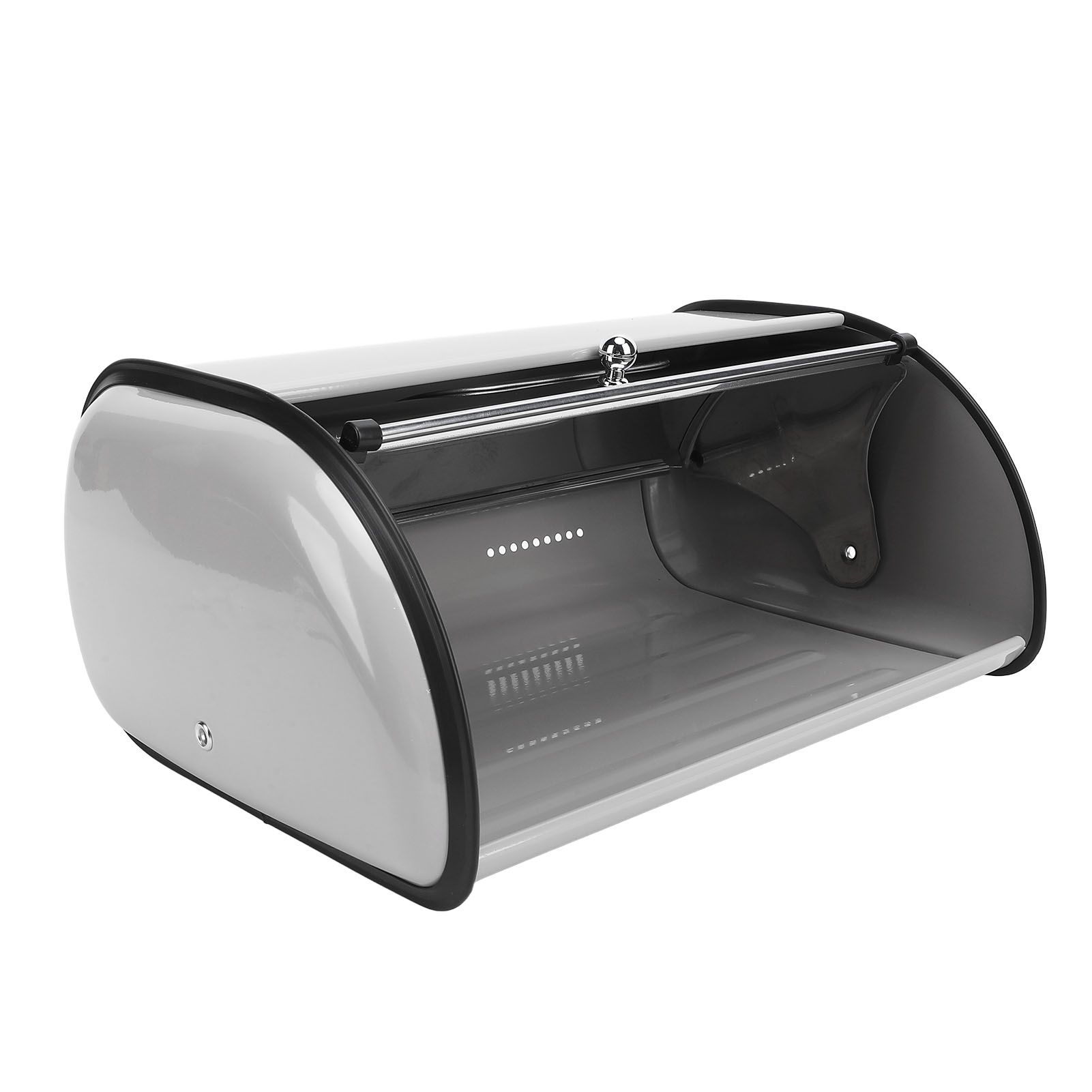 Metal Bread Box Mirrored Iron Bread Storage Holder Keeper Container Bin with view 12