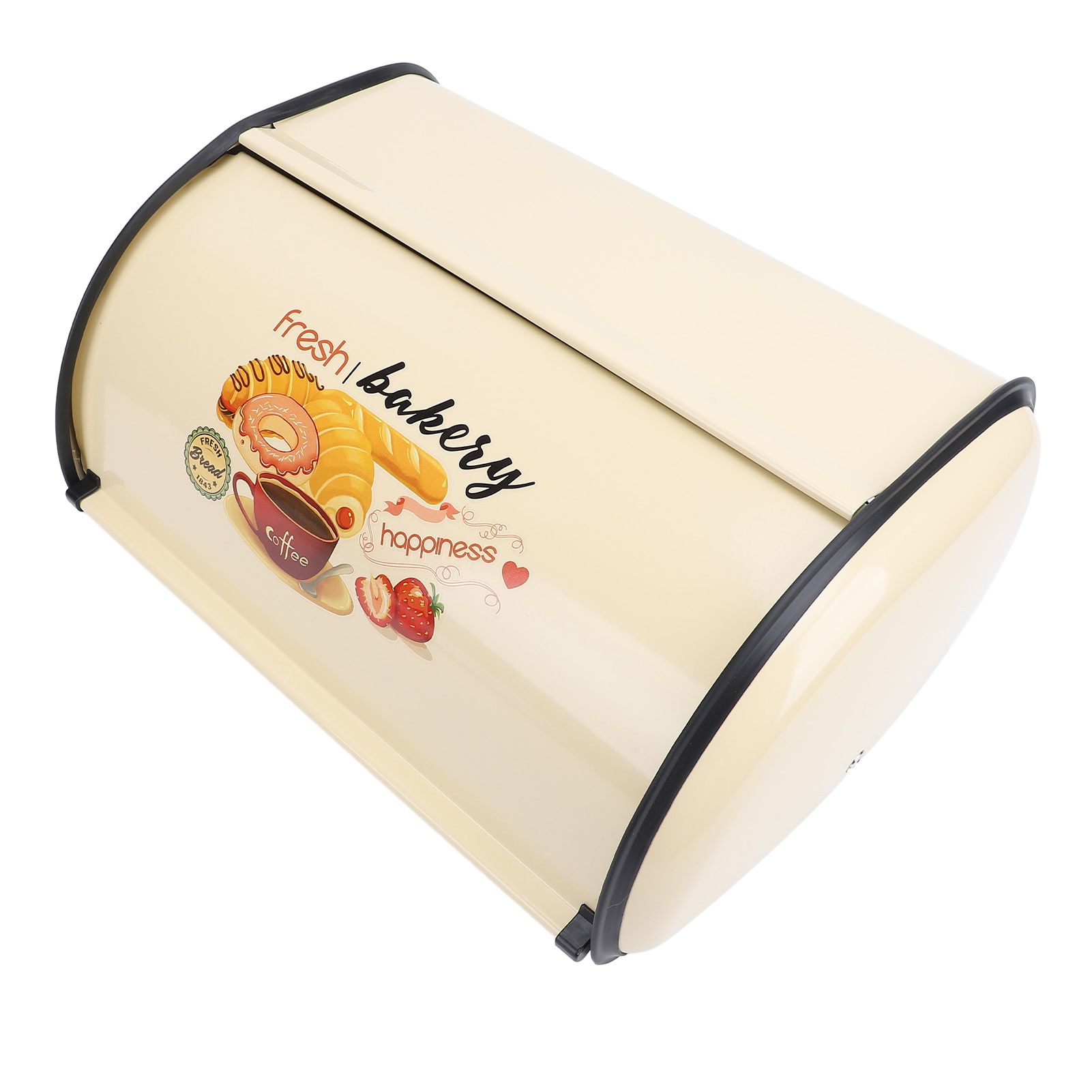 Bread Box Exquisite Elegant Drum Type Metal Bread Storage Bin for Bread Cake view 4