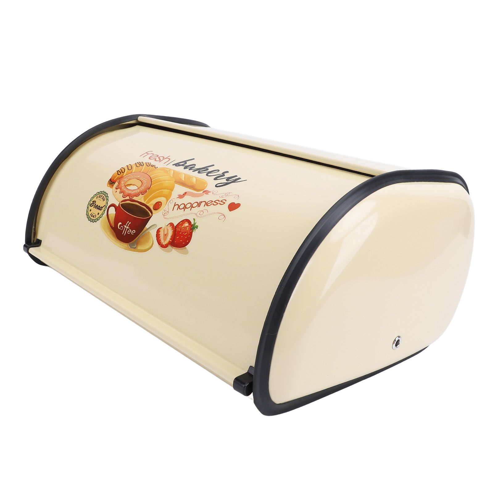 Bread Box Exquisite Elegant Drum Type Metal Bread Storage Bin for Bread Cake view 10