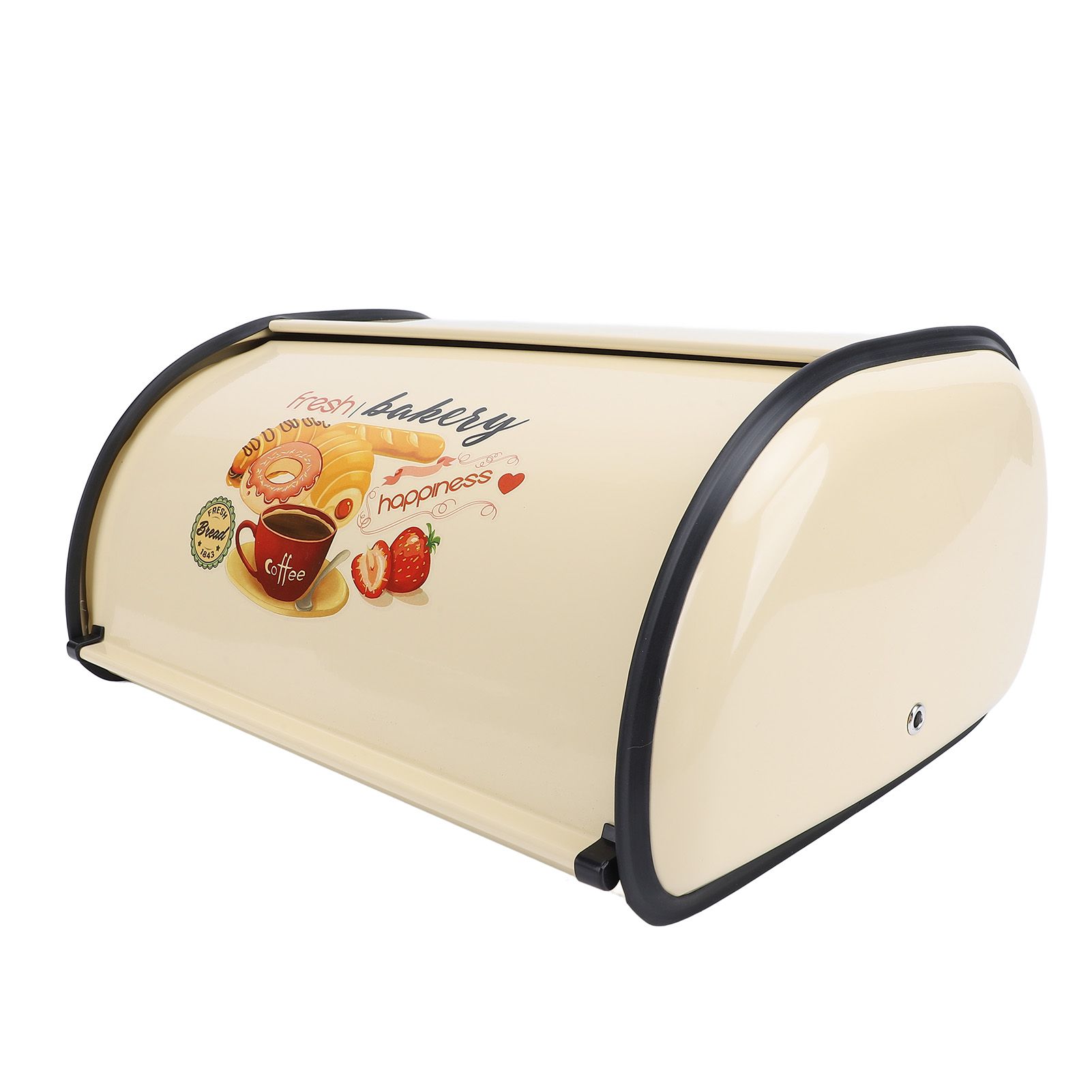 Bread Box Exquisite Elegant Drum Type Metal Bread Storage Bin for Bread Cake view 11