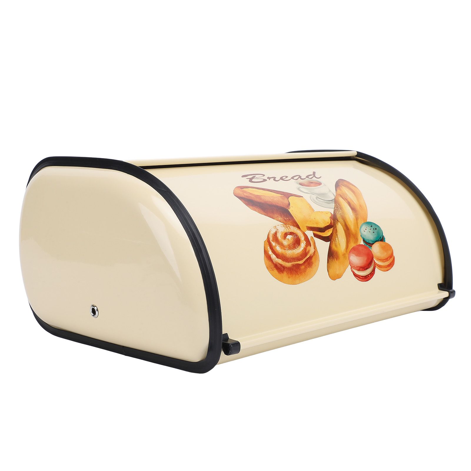 Bread Box Exquisite Elegant Drum Type Metal Bread Storage Bin for Bread Cake view 9