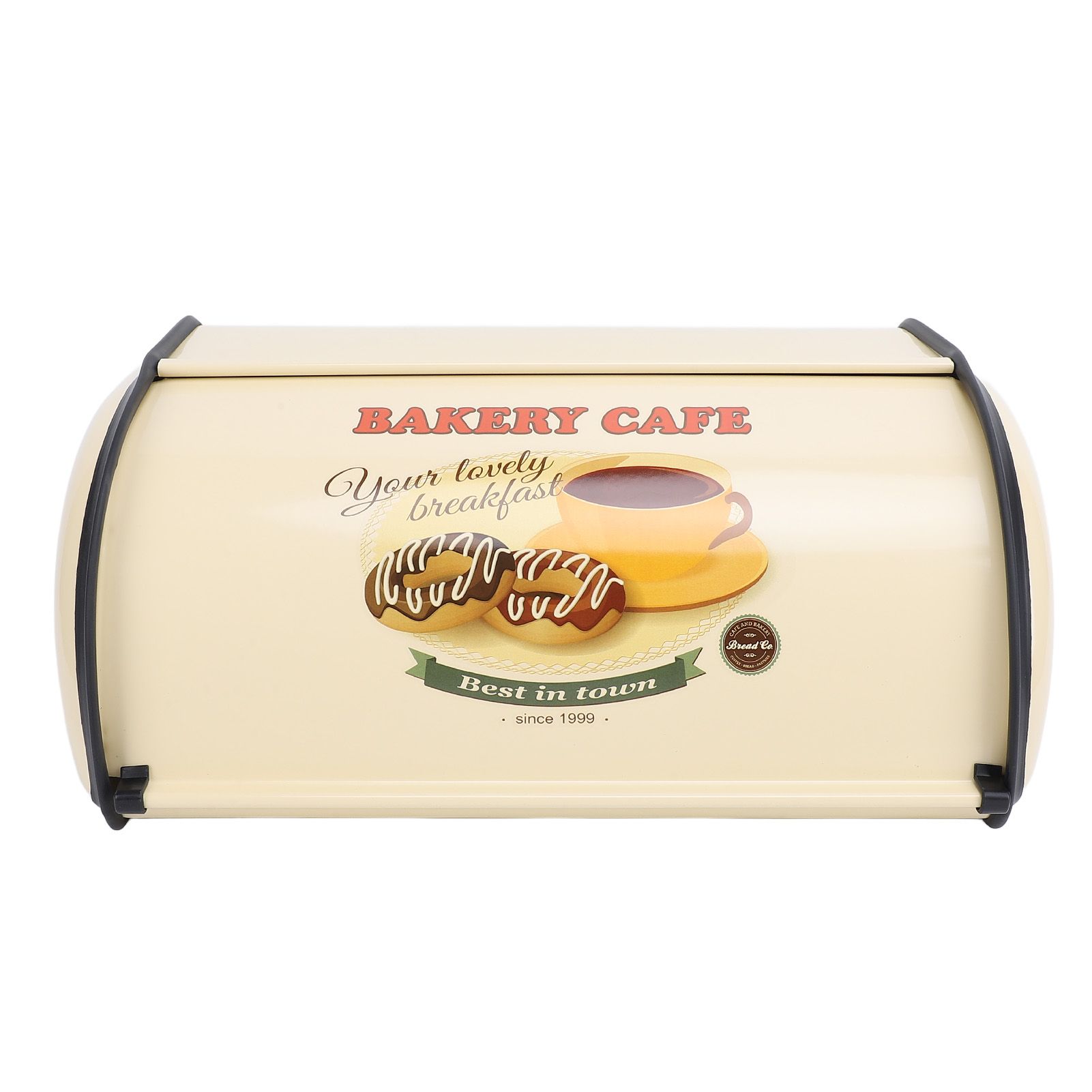 Bread Box Exquisite Elegant Drum Type Metal Bread Storage Bin for Bread Cake view 3