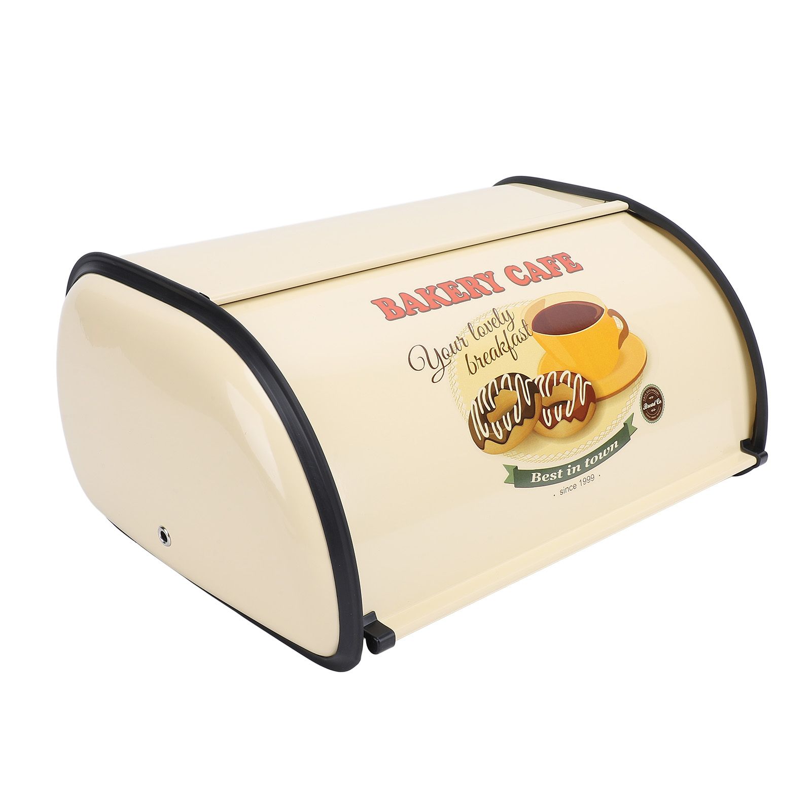Bread Box Exquisite Elegant Drum Type Metal Bread Storage Bin for Bread Cake view 9
