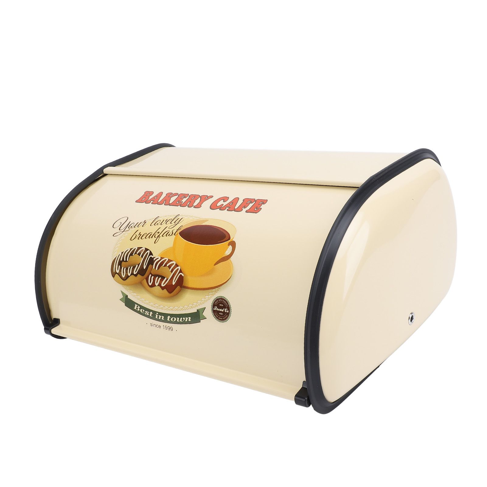 Bread Box Exquisite Elegant Drum Type Metal Bread Storage Bin for Bread Cake view 11