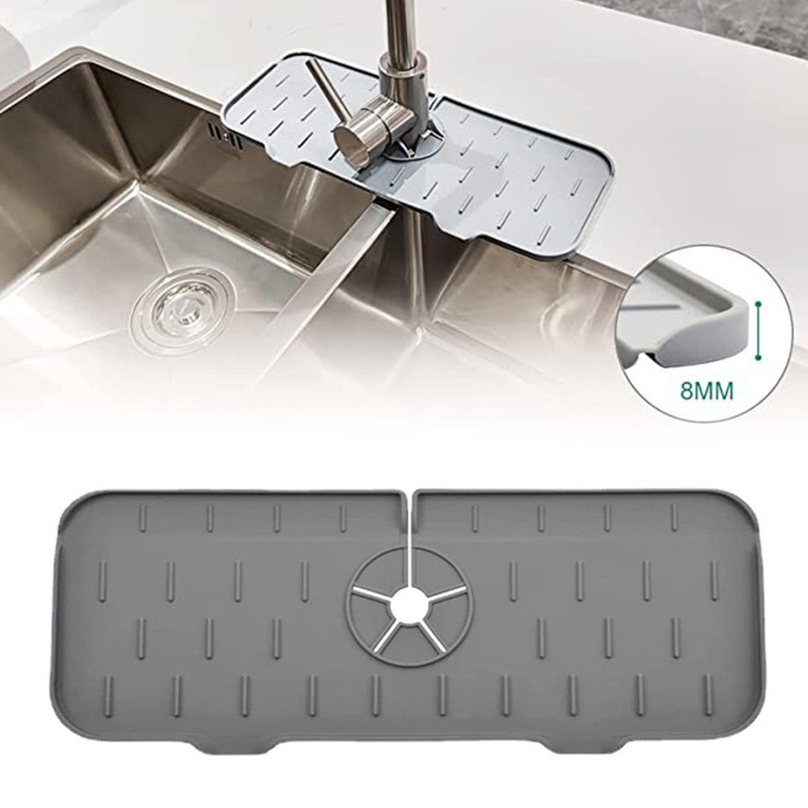 Faucet Sink Splashing Guard Thickened Silicone Multifunctional Sink Faucet Mat view 8