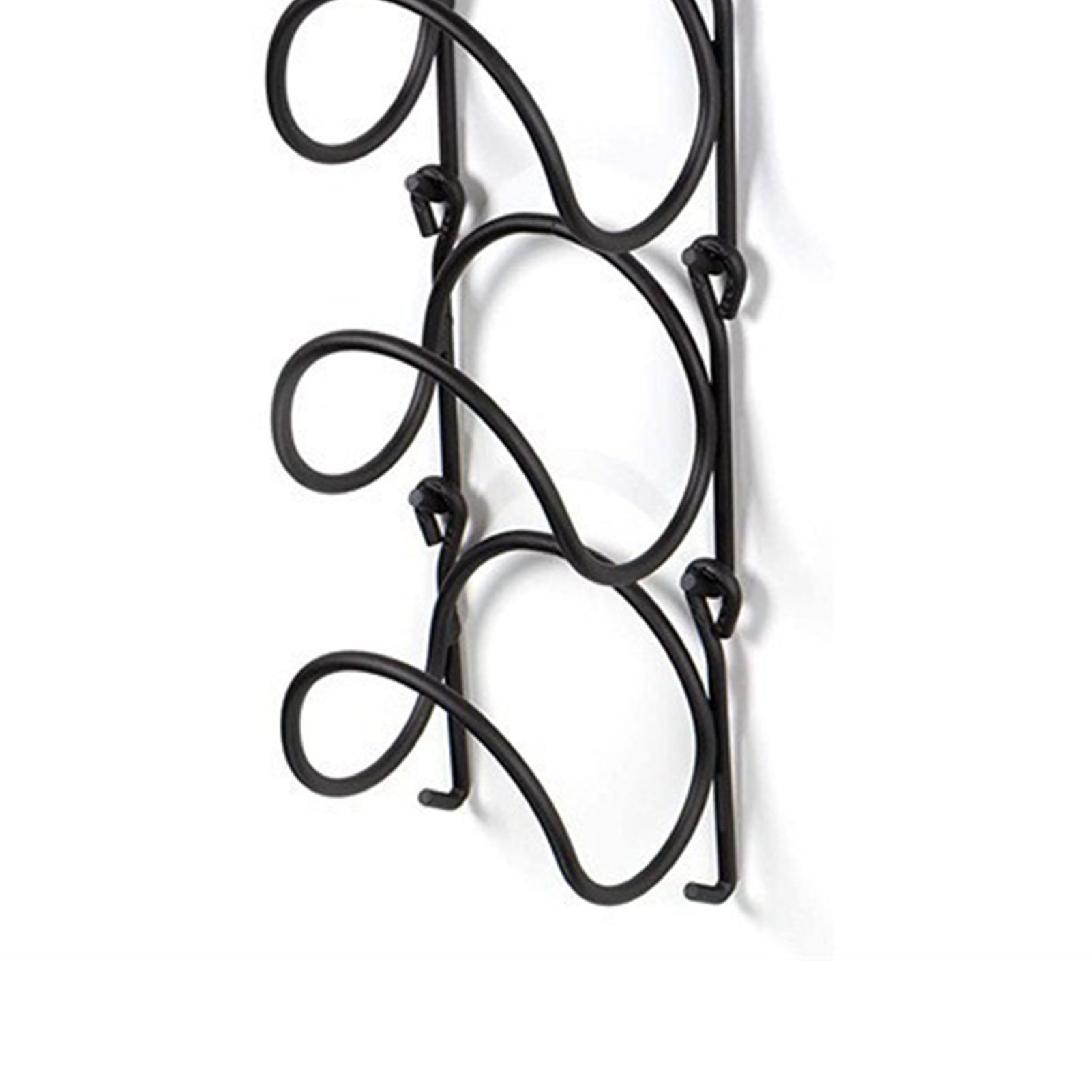 Wall Mounted Wine Rack Multipurpose Wrought Iron Towel Holder view 2