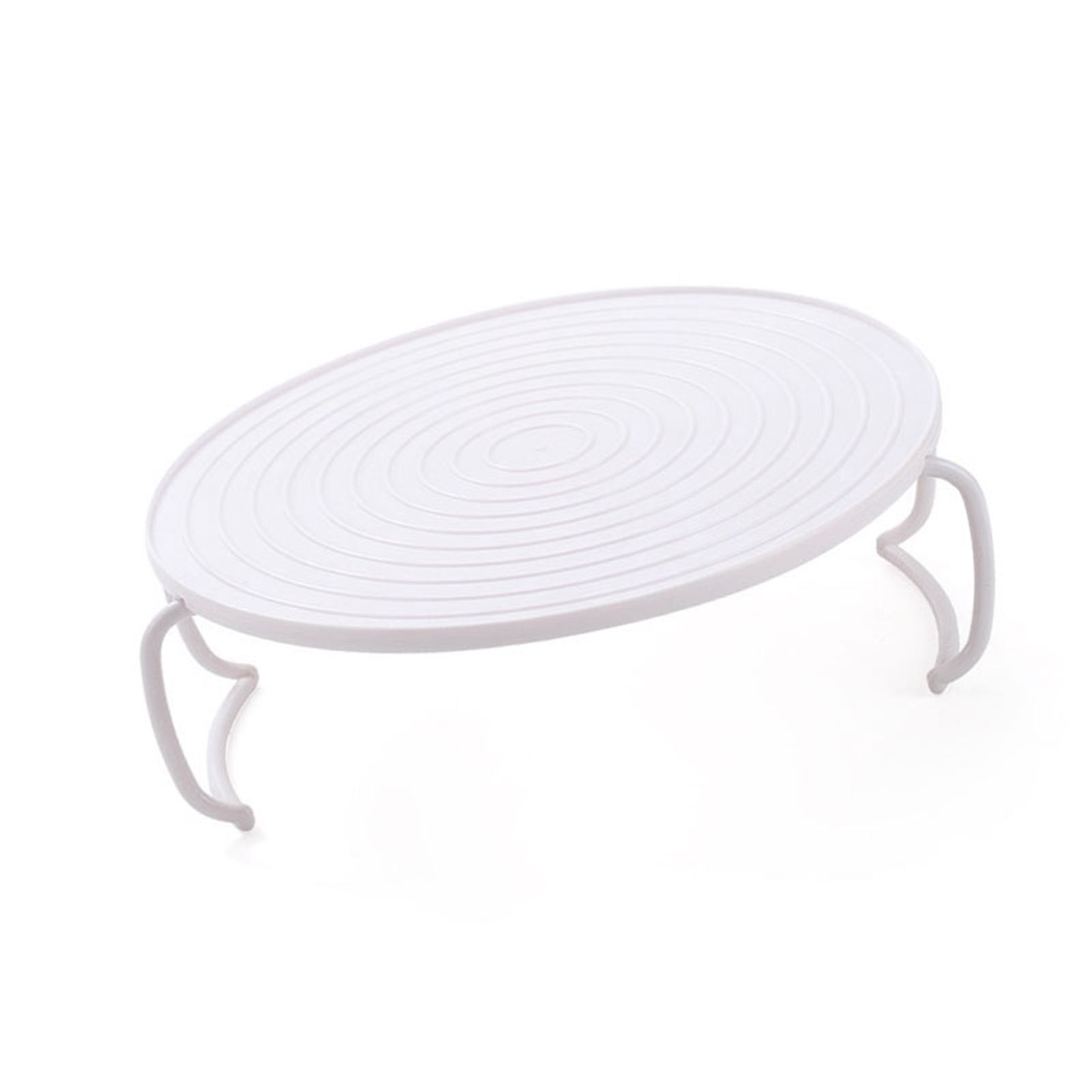 Microwave Plate Tray Multifunctional White Round Food Steaming Rack with view 4