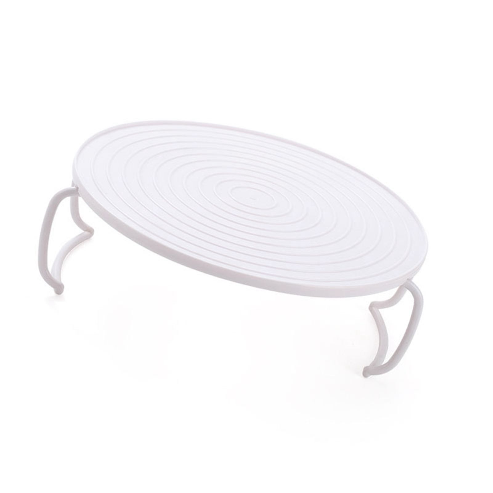 Microwave Plate Tray Multifunctional White Round Food Steaming Rack with view 6