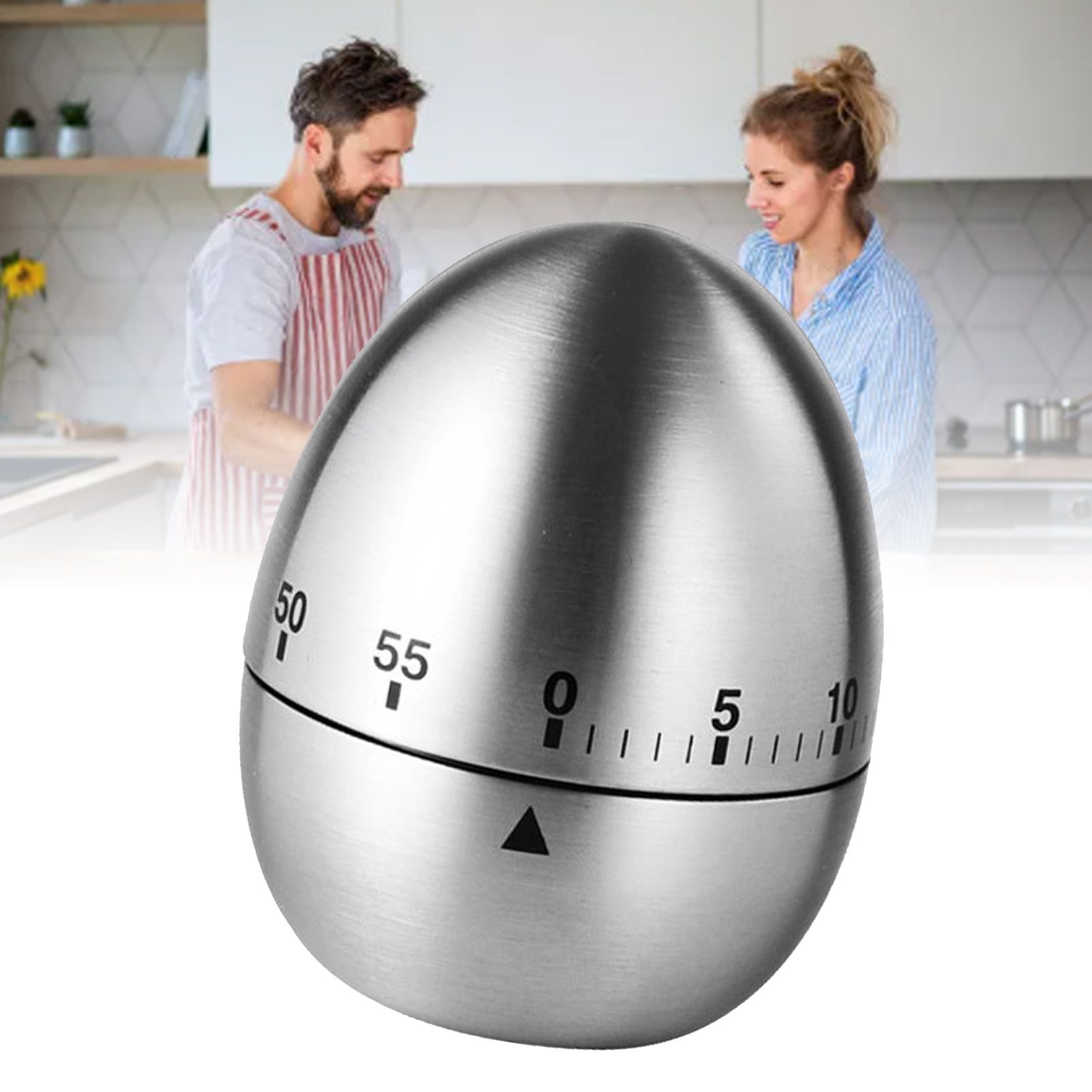 Mechanical Timer Cute Shape Portable Stainless Steel Cooking Reminder 60 view 8