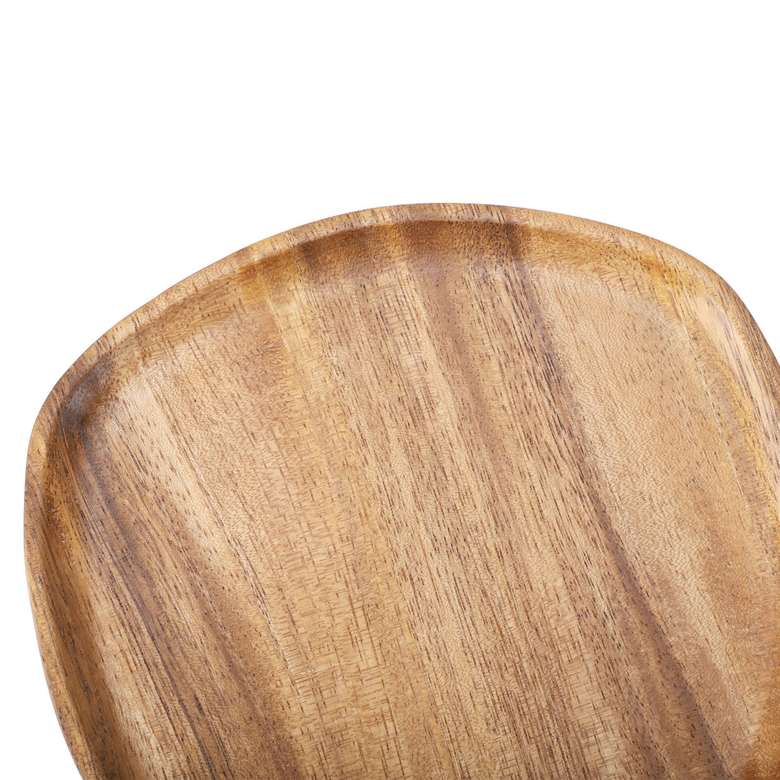 Dinner Plate Walnut Wood Japanese Style Unique Reusable Serving Food Plate for view 2