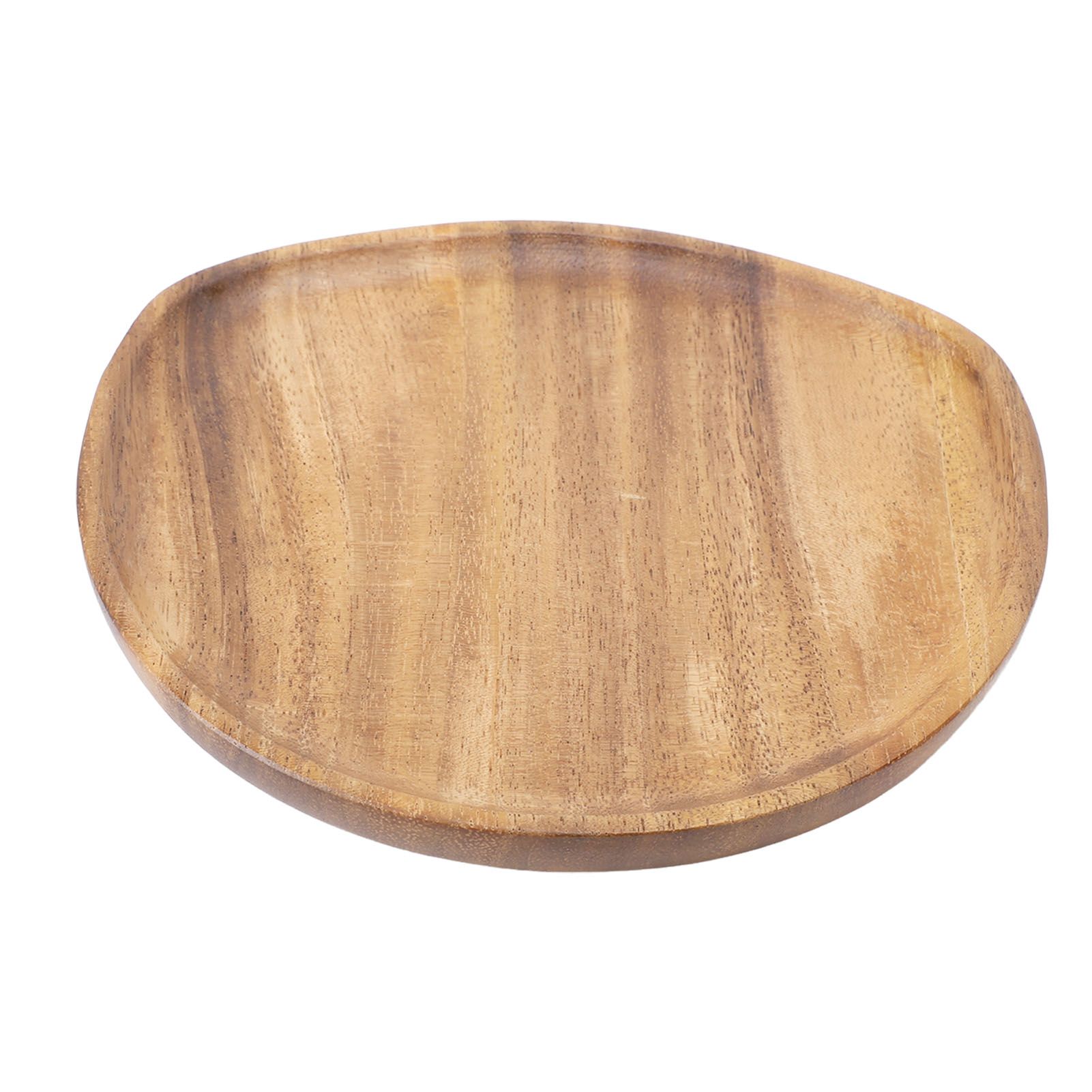 Dinner Plate Walnut Wood Japanese Style Unique Reusable Serving Food Plate for view 3