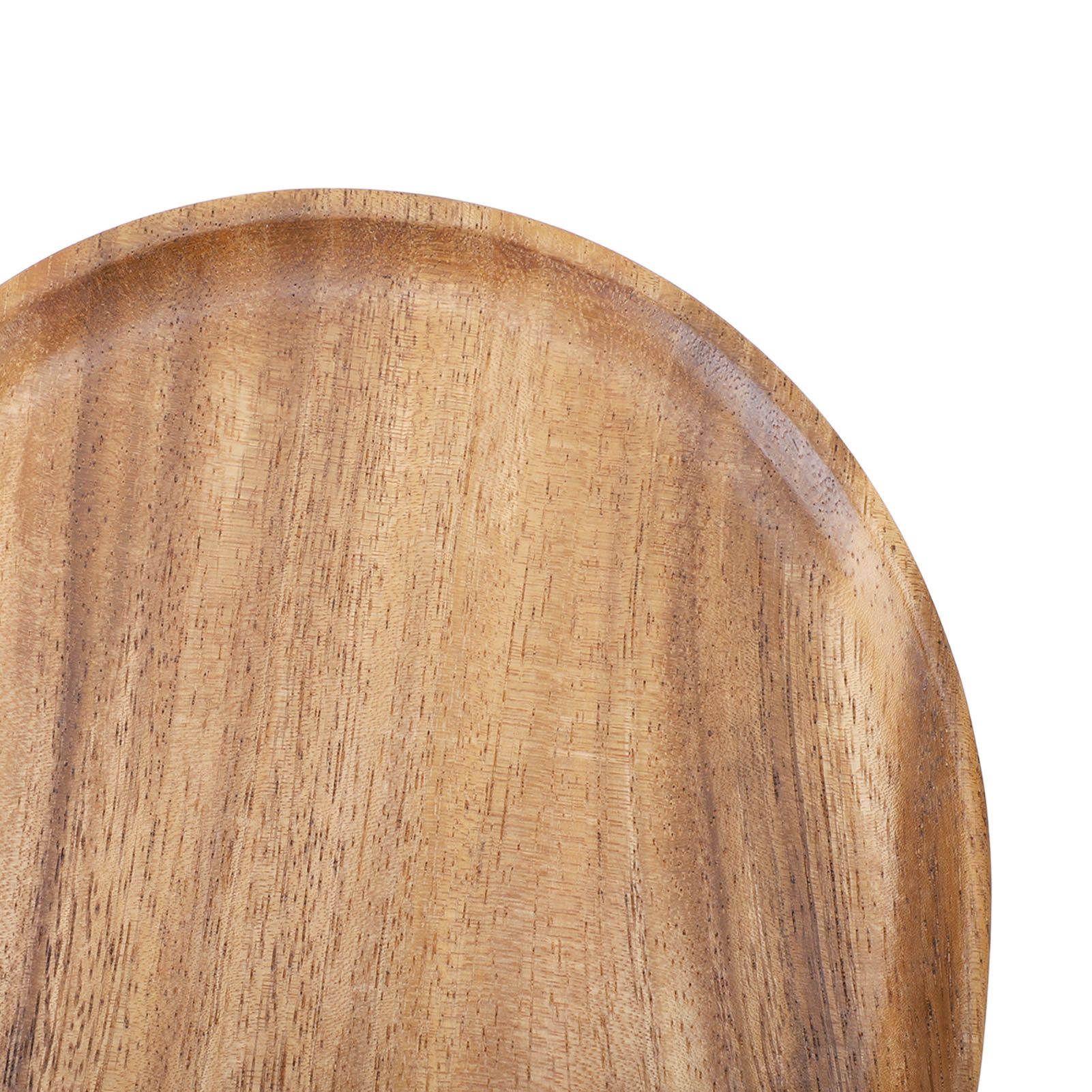 Dinner Plate Walnut Wood Japanese Style Unique Reusable Serving Food Plate for view 5