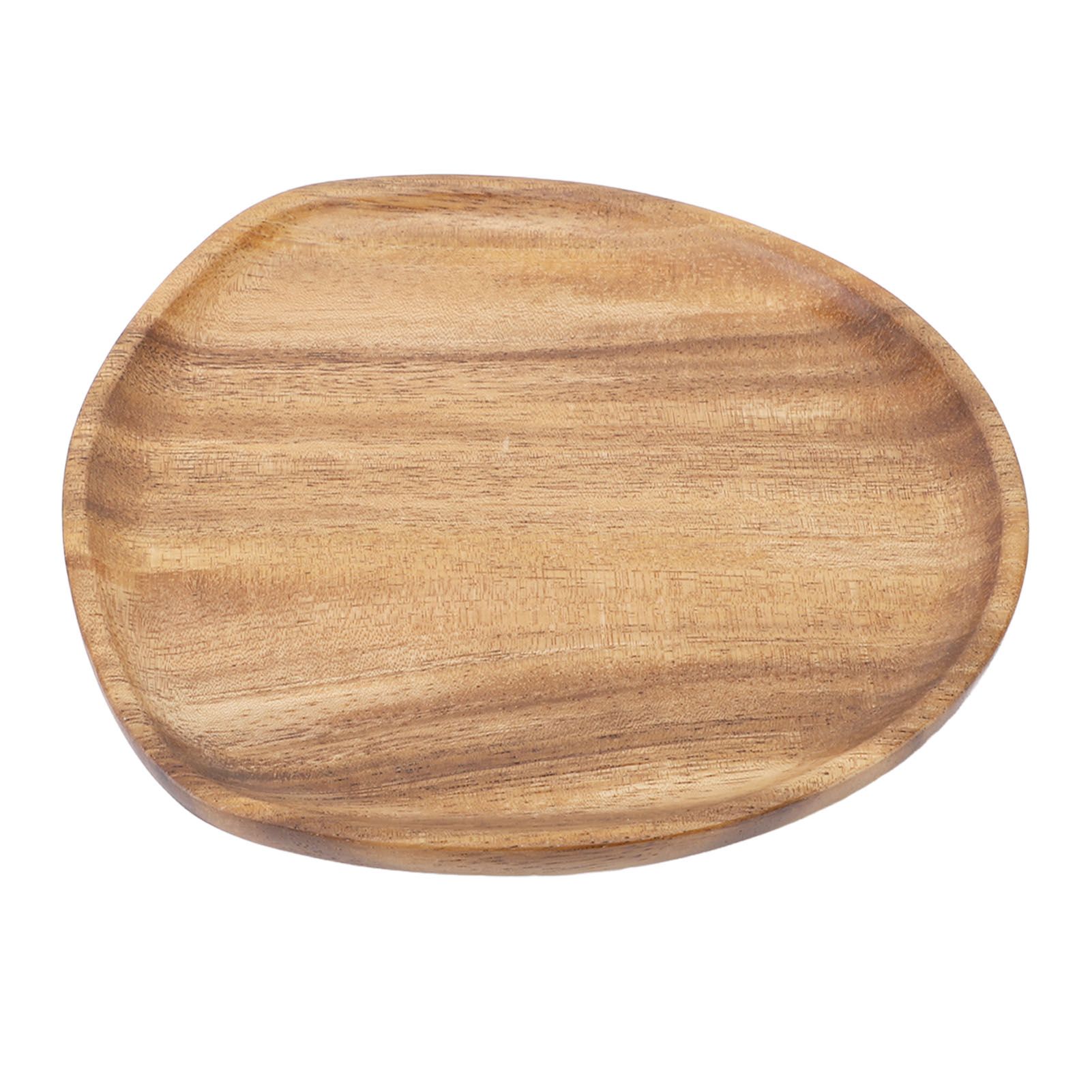 Dinner Plate Walnut Wood Japanese Style Unique Reusable Serving Food Plate for view 6