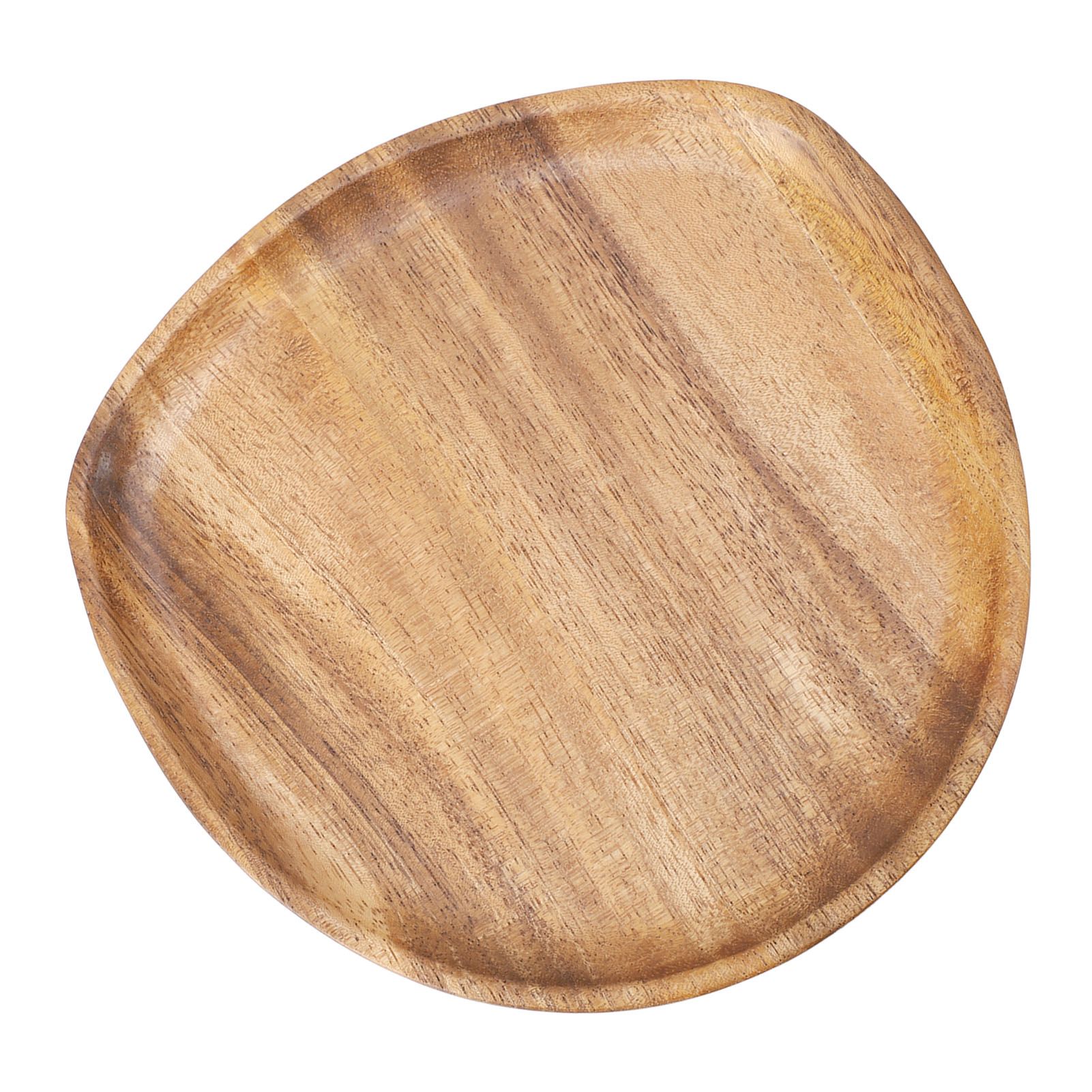 Dinner Plate Walnut Wood Japanese Style Unique Reusable Serving Food Plate for view 10