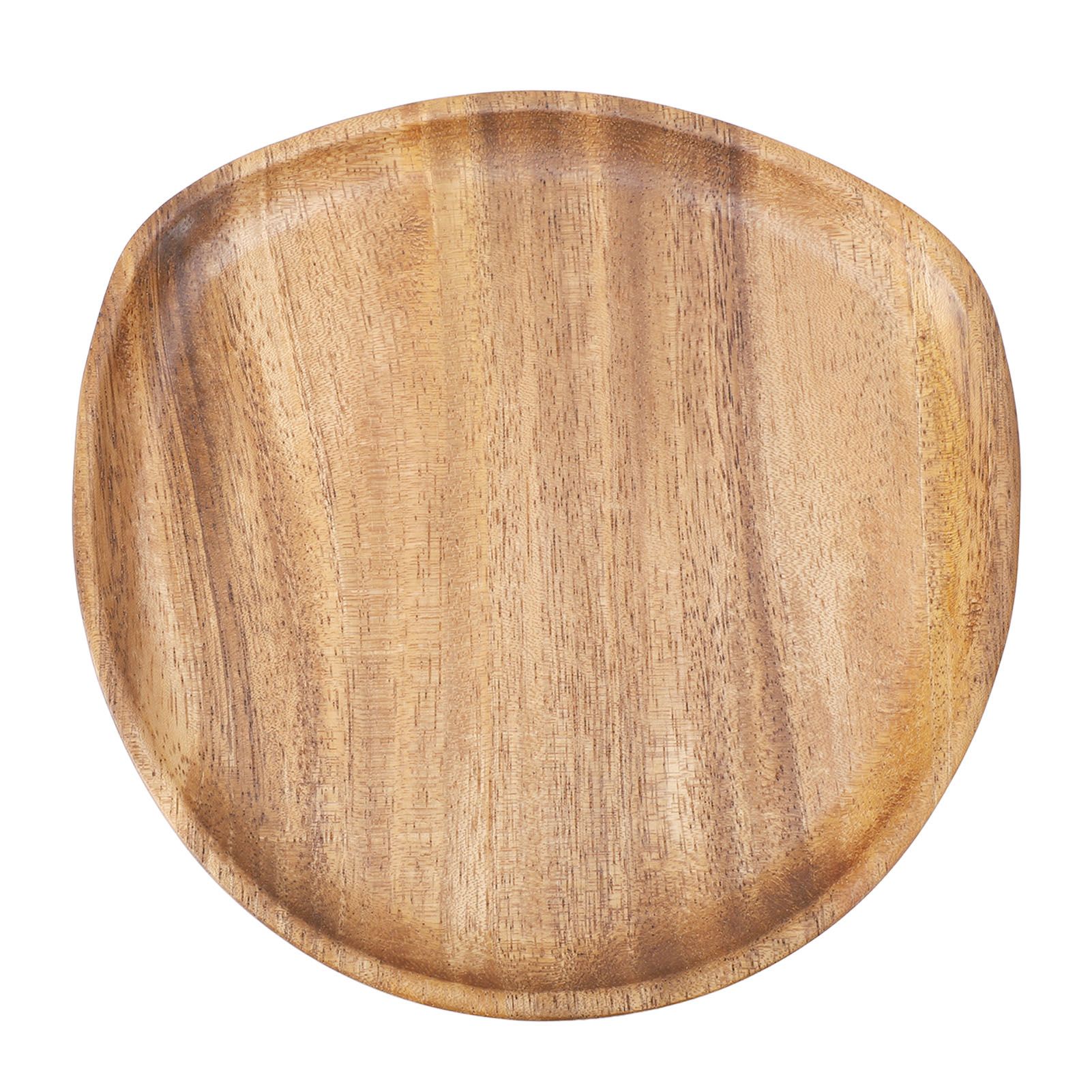 Dinner Plate Walnut Wood Japanese Style Unique Reusable Serving Food Plate for view 11