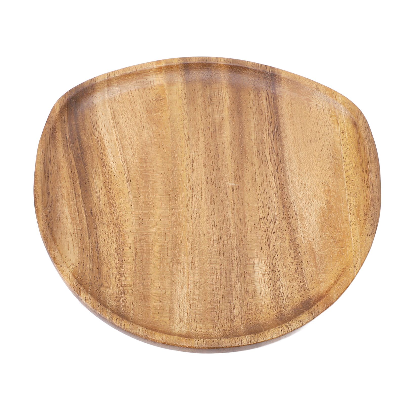 Dinner Plate Walnut Wood Japanese Style Unique Reusable Serving Food Plate for view 12