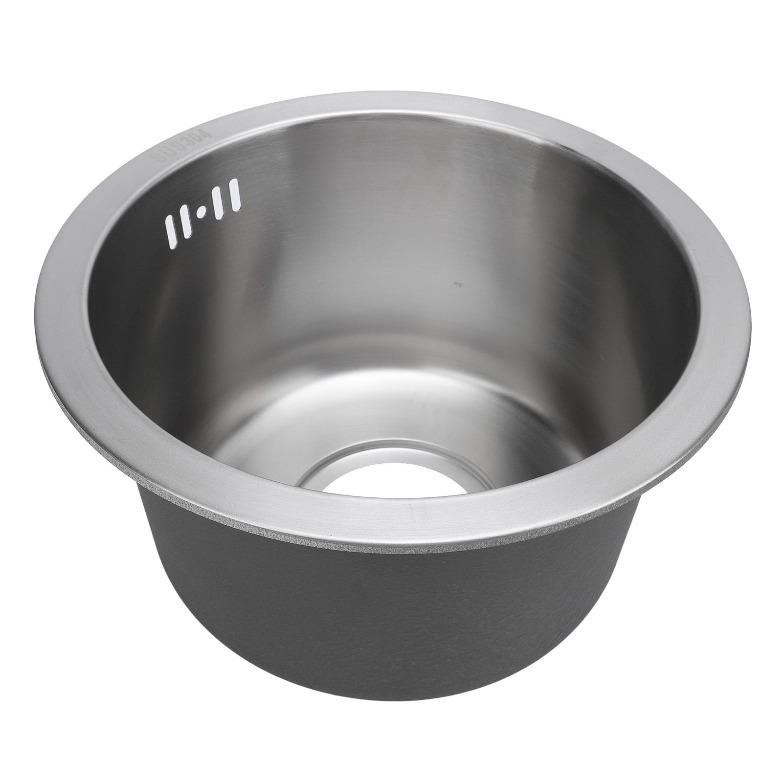 Kitchen Sink Undermount 304 Stainless Steel Single Bowl Mini Round Sink with view 4