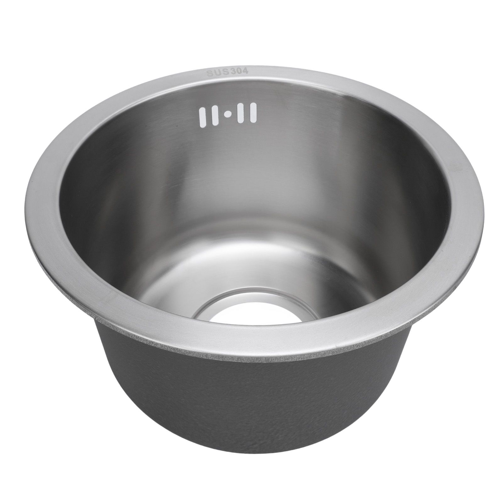 Kitchen Sink Undermount 304 Stainless Steel Single Bowl Mini Round Sink with view 9