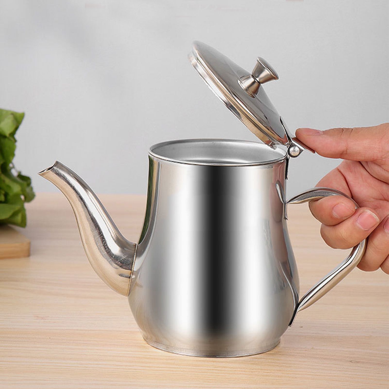 Grease Container Stainless Steel Oil Pot Olive Oil Dispenser Bottle Storage view 9