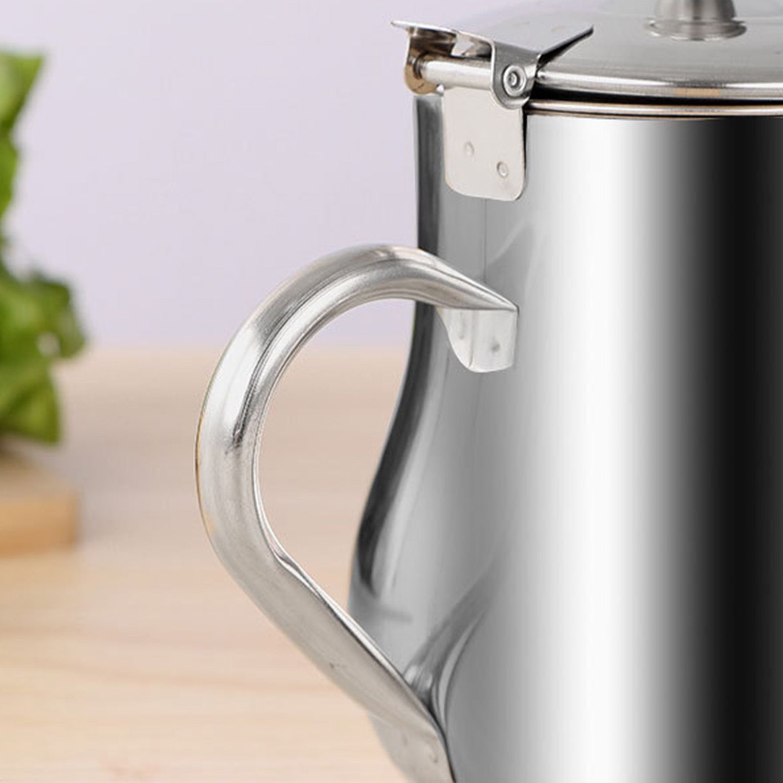 Grease Container Stainless Steel Oil Pot Olive Oil Dispenser Bottle Storage view 2