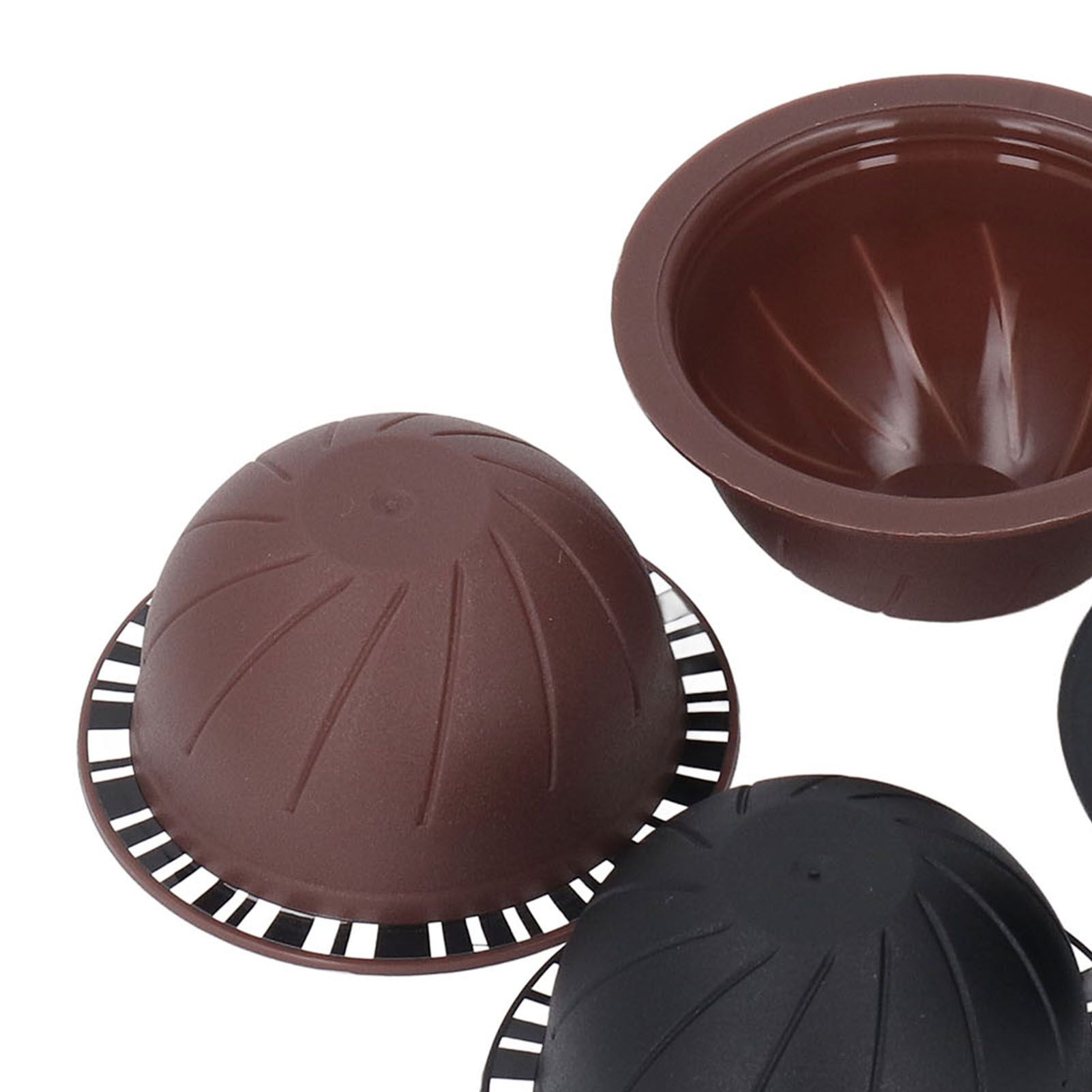 100PCS Aluminum Foil Lids Seals with 4 Reusable Coffee Capsules Plastic view 9