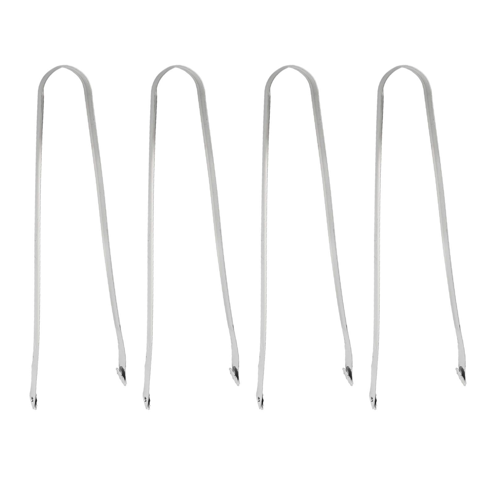 4 Pcs BBQ Sausage Turning Tongs 304 Stainless Steel Multipurpose Barbecue view 3