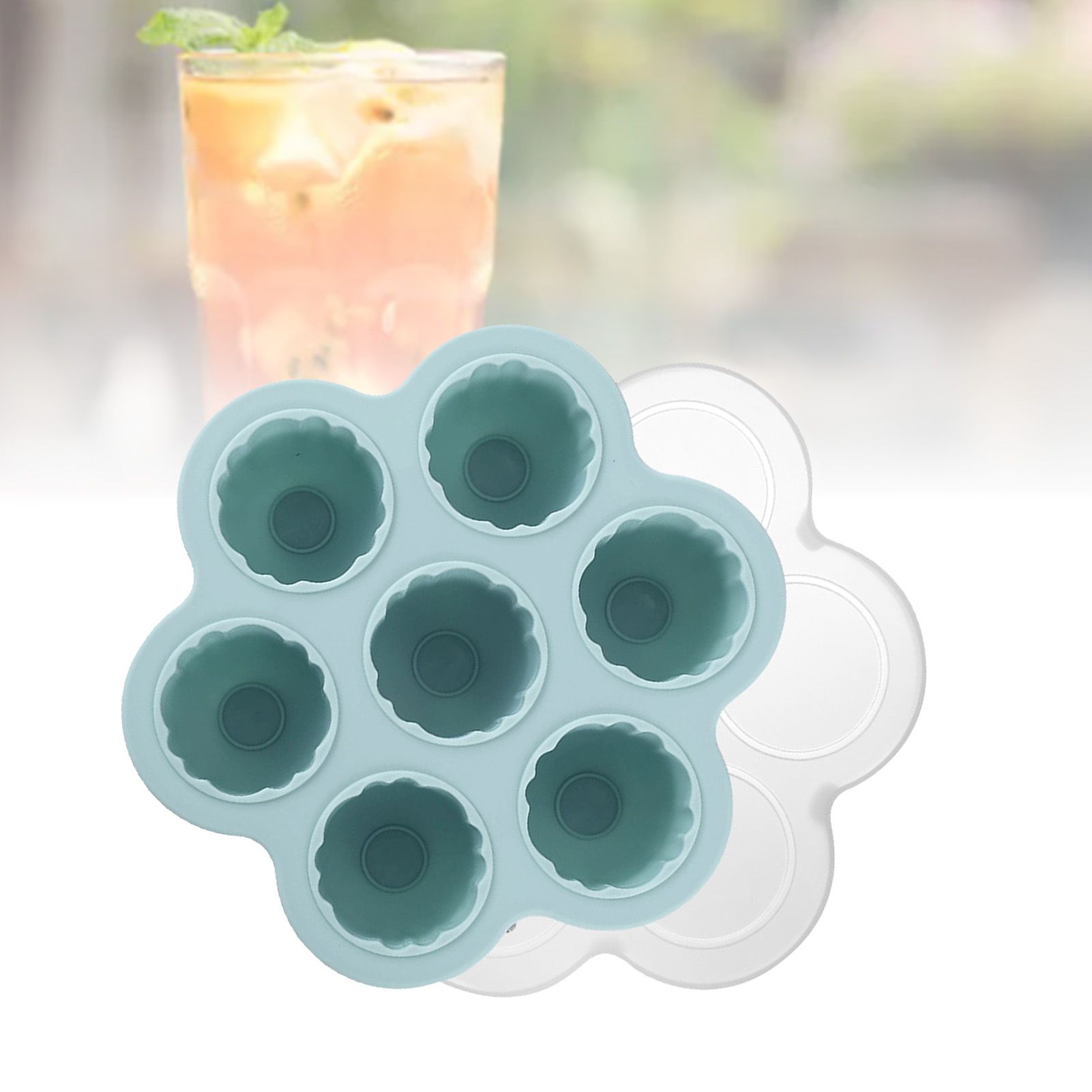 Jelly Mould Easy Release Food Grade Silicone 7 Holes Grapefruit Shaped Ice view 8
