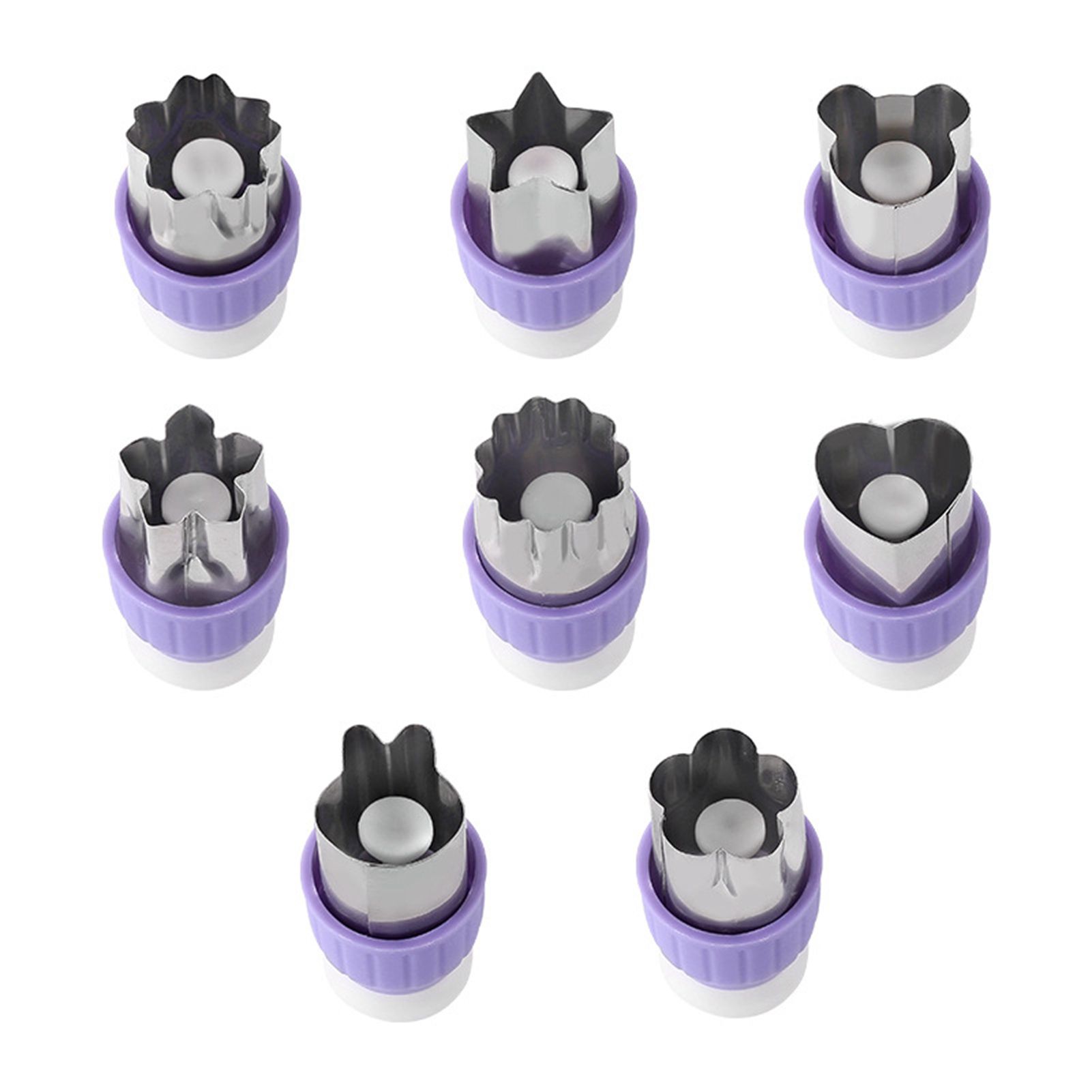 8pcs Vegetable Cutter Shapes Set Professional Efficient DIY Cute Pattern view 2