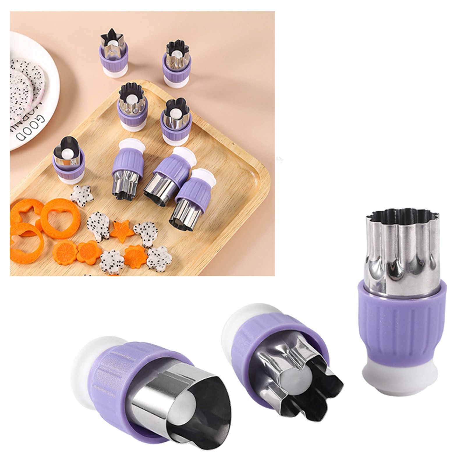 8pcs Vegetable Cutter Shapes Set Professional Efficient DIY Cute Pattern view 6