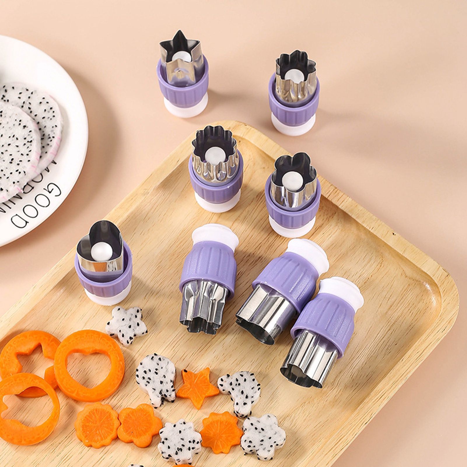 8pcs Vegetable Cutter Shapes Set Professional Efficient DIY Cute Pattern view 8