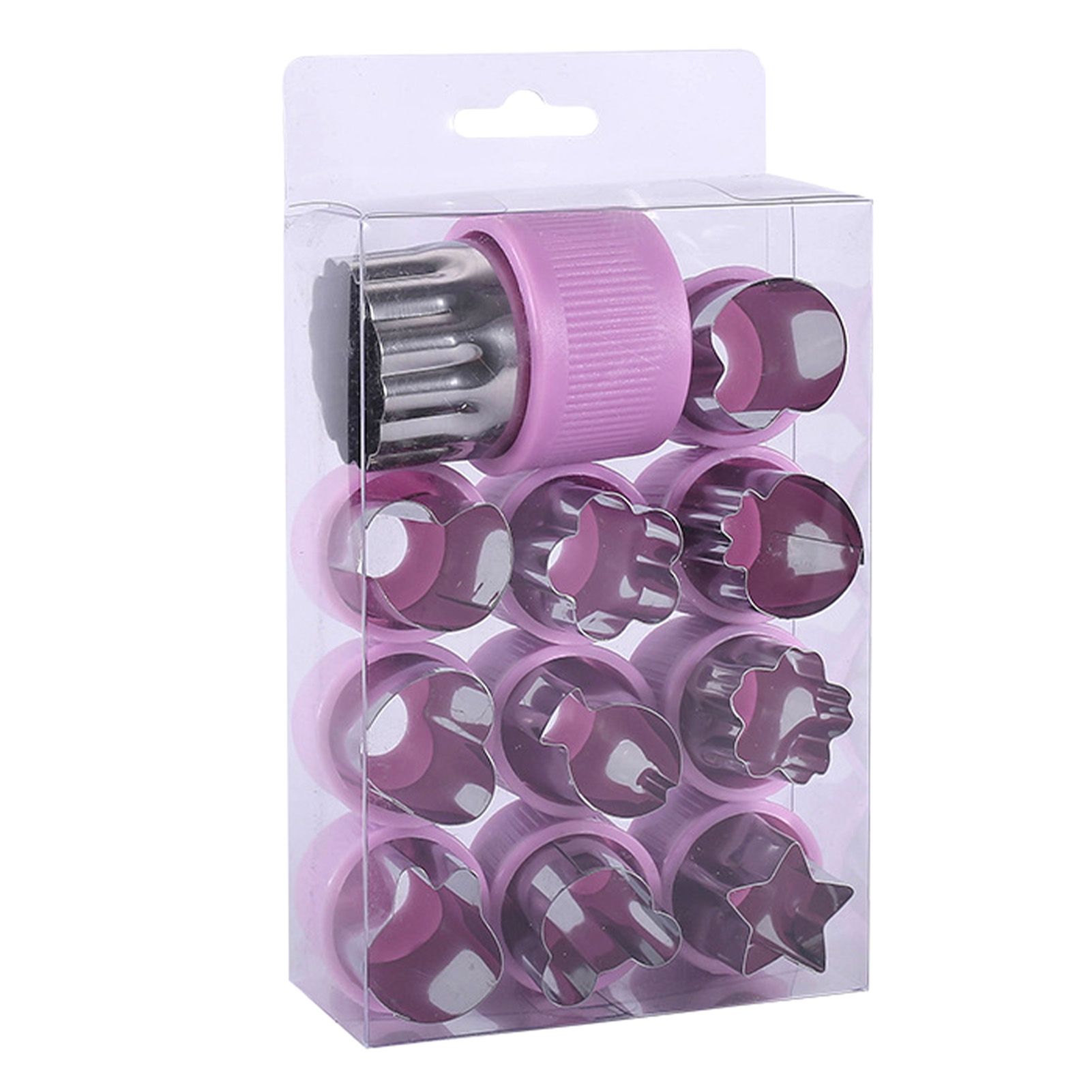 12Pcs Cookie Cutter Set Multifunctional Stainless Steel Vegetable Fruit Cutter view 2