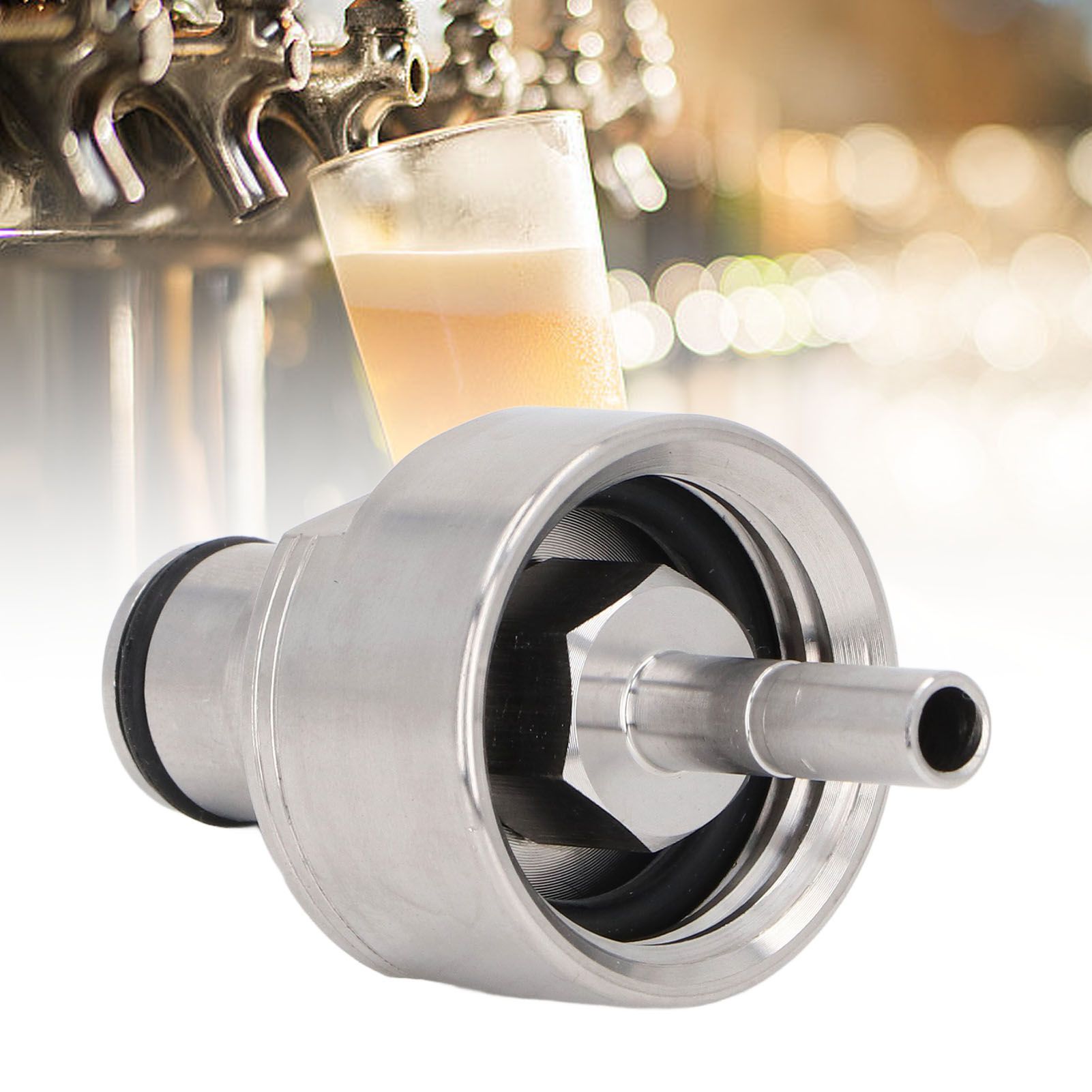 Carbonation Cap Stainless Steel Beer Brewing Keg Carbonation Adapter Cap for view 11