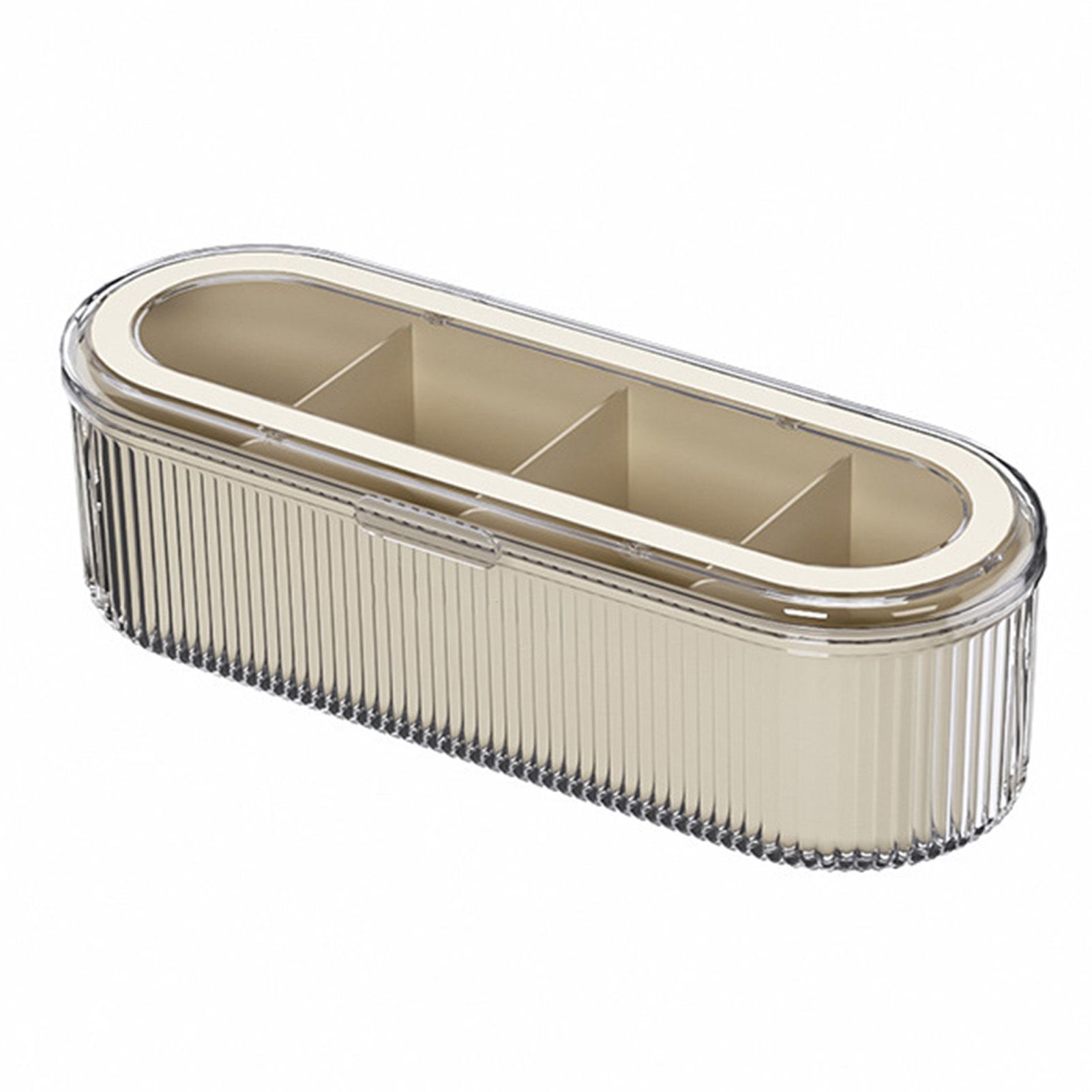 4 Grids Kitchen Seasoning Box with Lid Household Spice Box Sealed Sugar Salt view 2