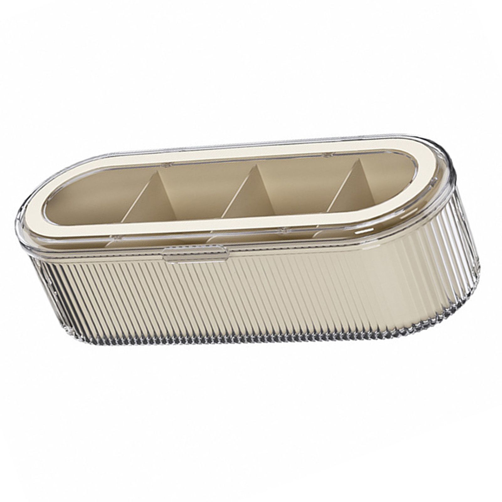 4 Grids Kitchen Seasoning Box with Lid Household Spice Box Sealed Sugar Salt view 4