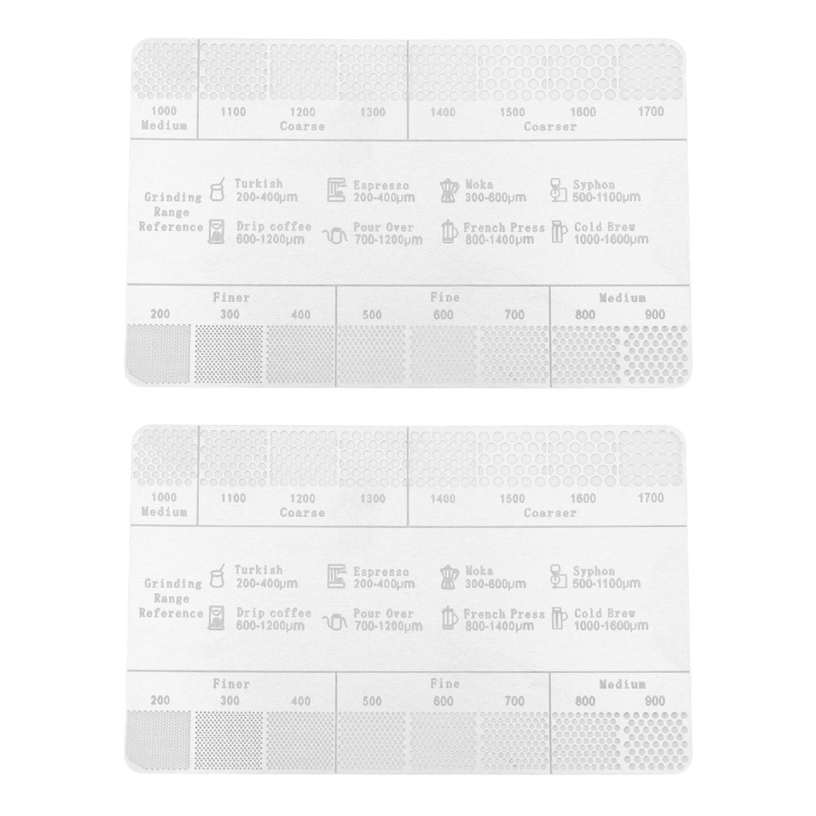 Coffee Ground Measuring Ruler Ground Coarseness Reference Stainless Steel