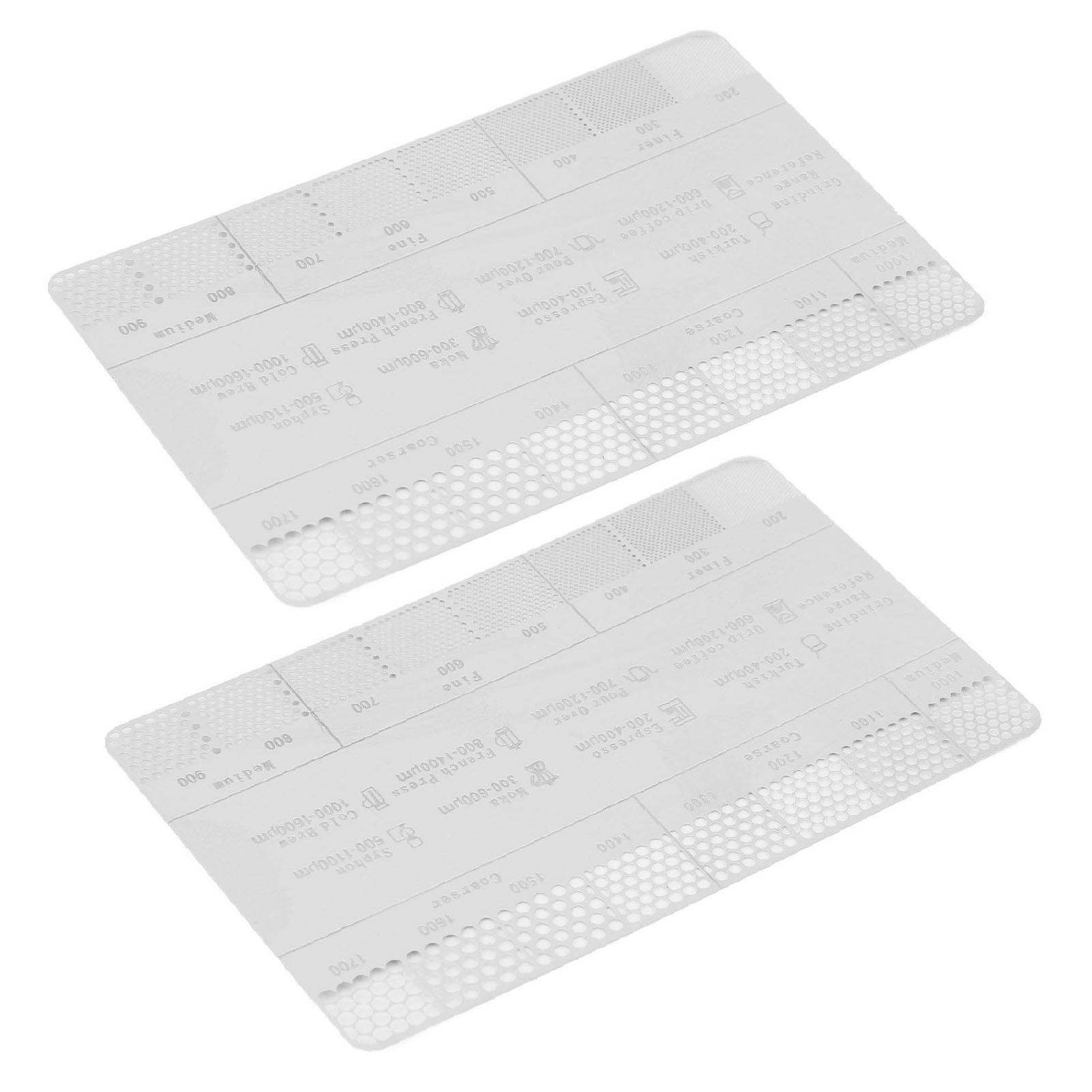 Coffee Ground Measuring Ruler Ground Coarseness Reference Stainless Steel view 10