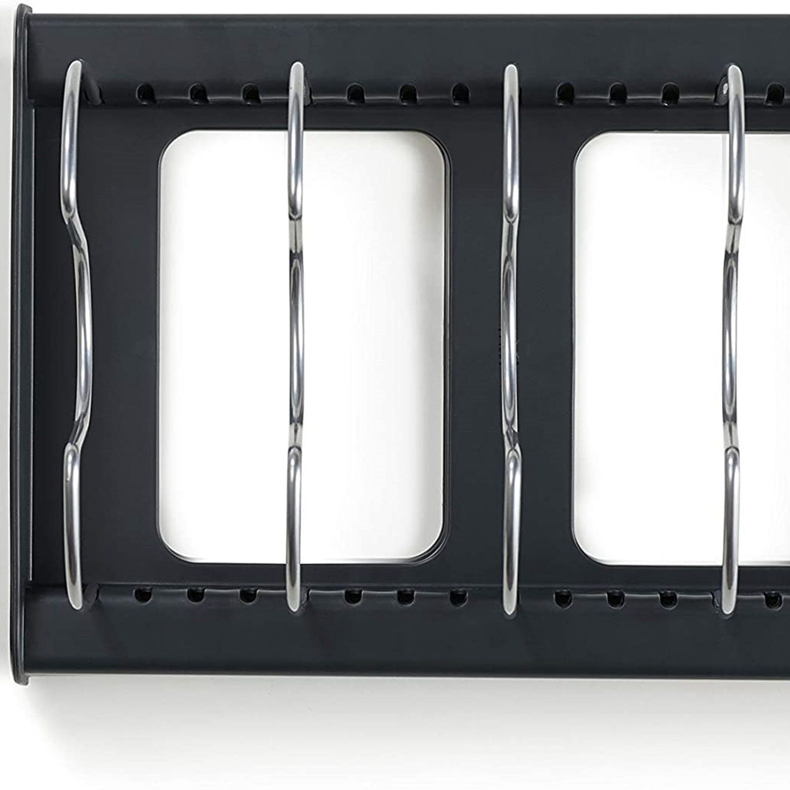 Expandable Pot Lid Organizer Rack PP Stainless Steel Pot Lid Holder Cutting view 2