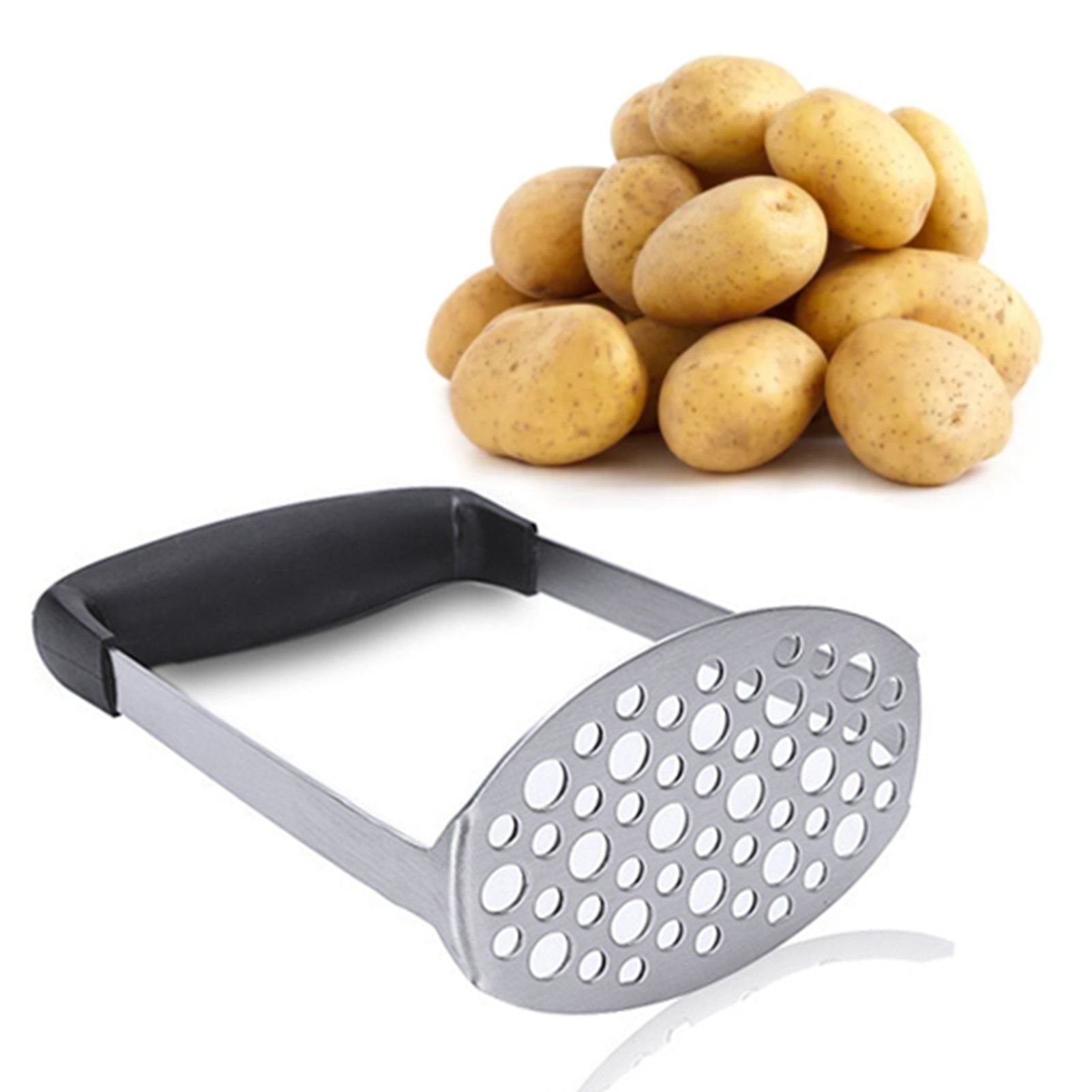 Stainless Steel Potato Masher with Non Slip Handle Manual Fruit Vegetable view 9