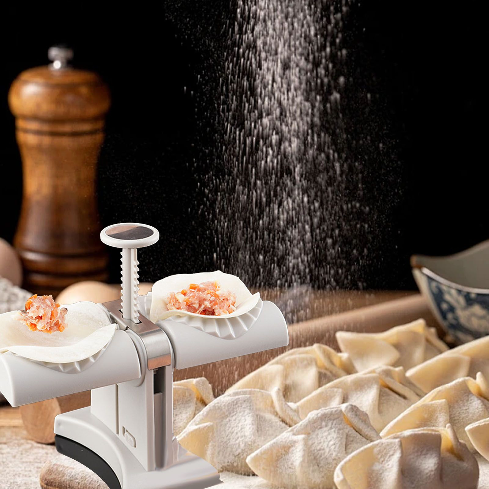 Automatic Dumpling Maker Double Head ABS Stainless Steel Easy to Clean view 8