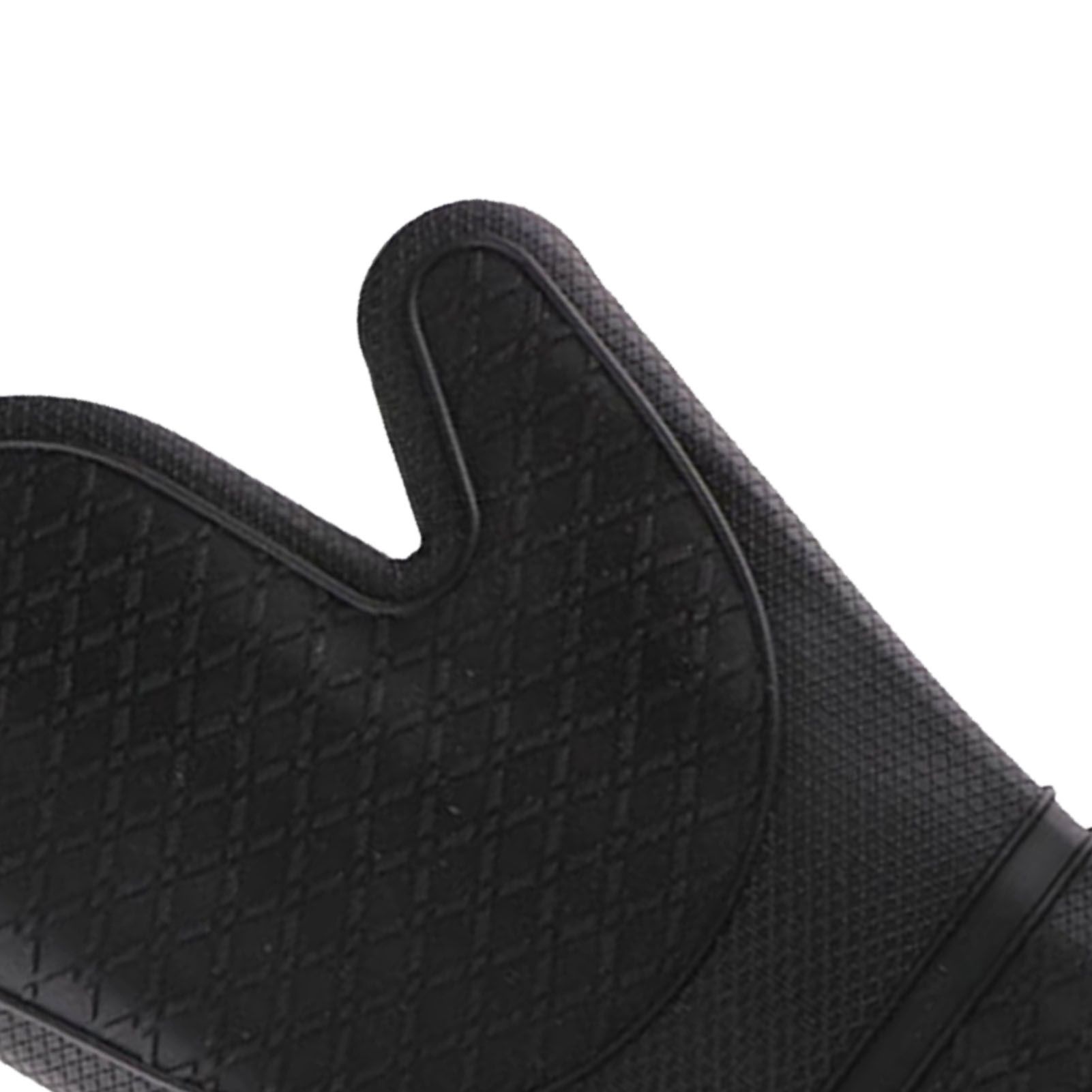 Heat Resistant Gloves Thickened Silicone Cotton Lining Insulated Oven Mitts view 2