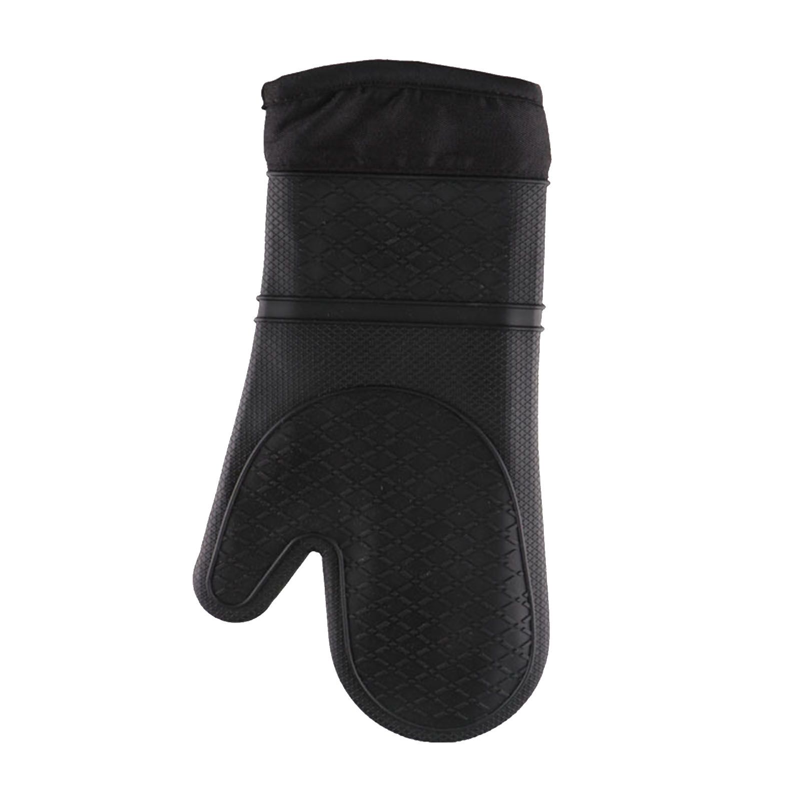 Heat Resistant Gloves Thickened Silicone Cotton Lining Insulated Oven Mitts view 3