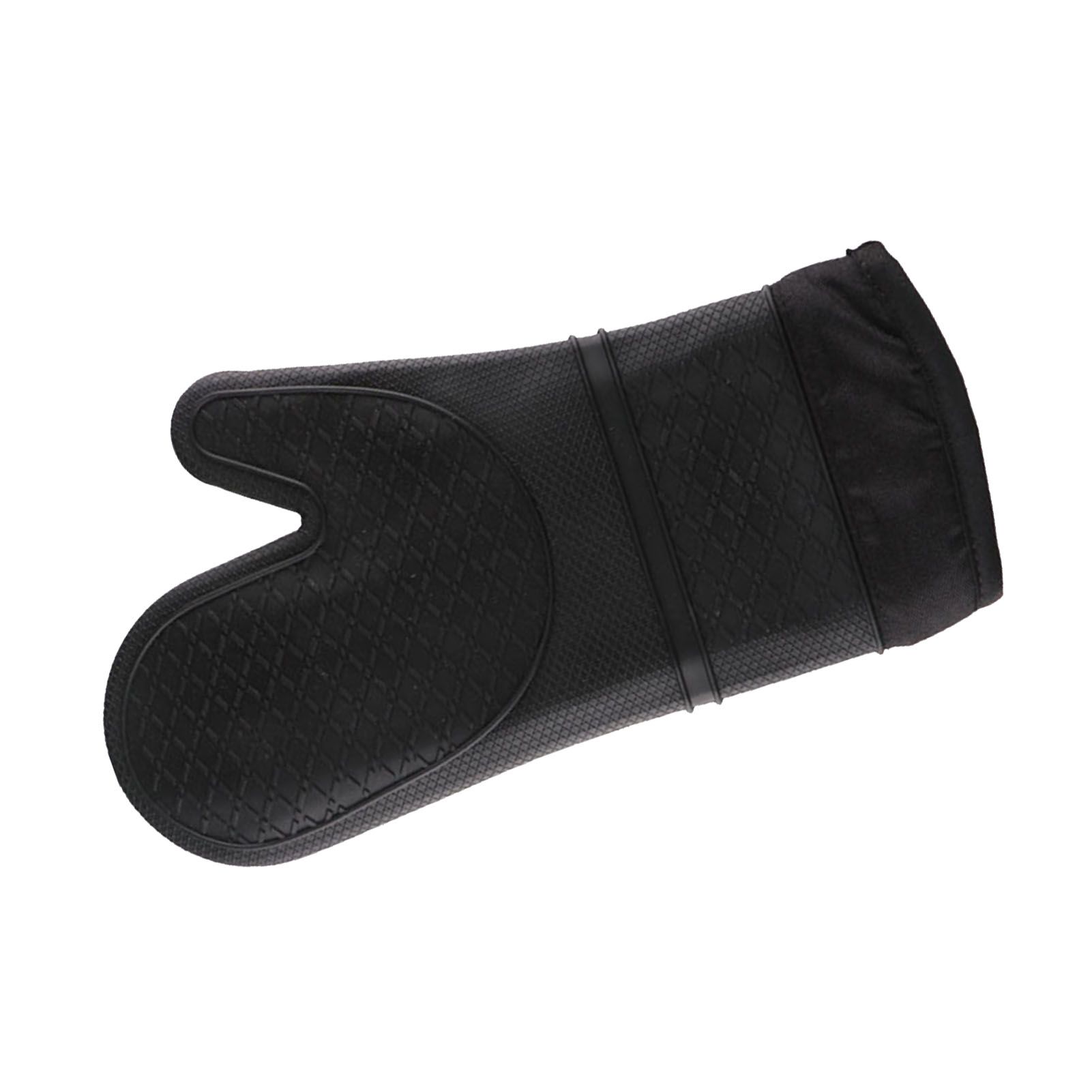 Heat Resistant Gloves Thickened Silicone Cotton Lining Insulated Oven Mitts view 4