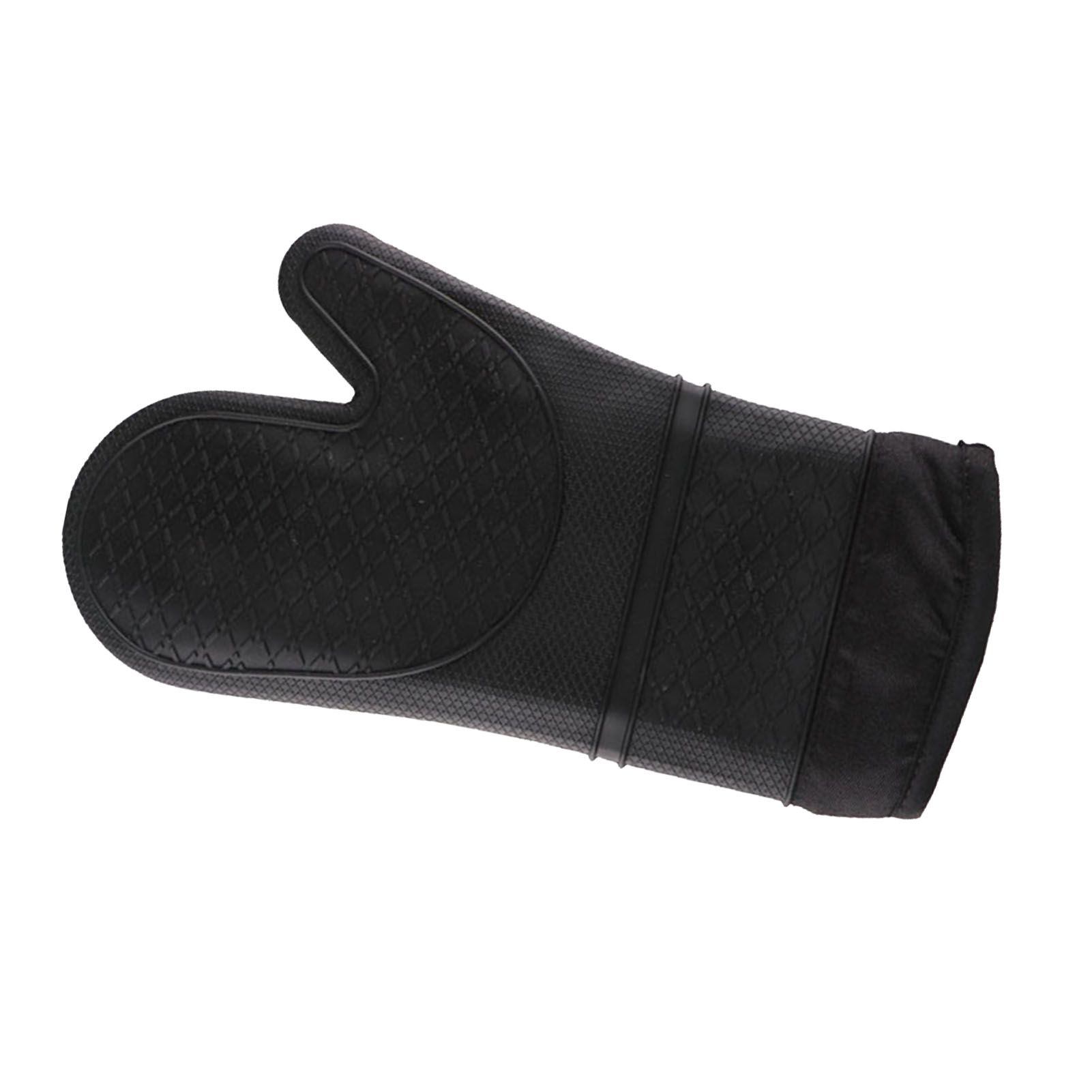 Heat Resistant Gloves Thickened Silicone Cotton Lining Insulated Oven Mitts view 6