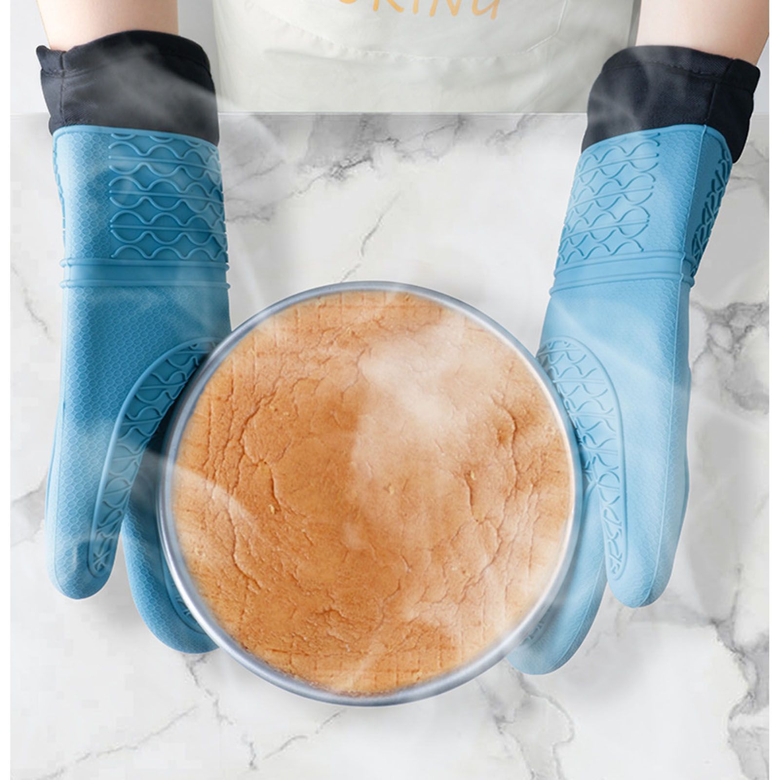 Silicone Oven Gloves Microwave Oven Gloves Heat Resistant Baking Antiscald view 9