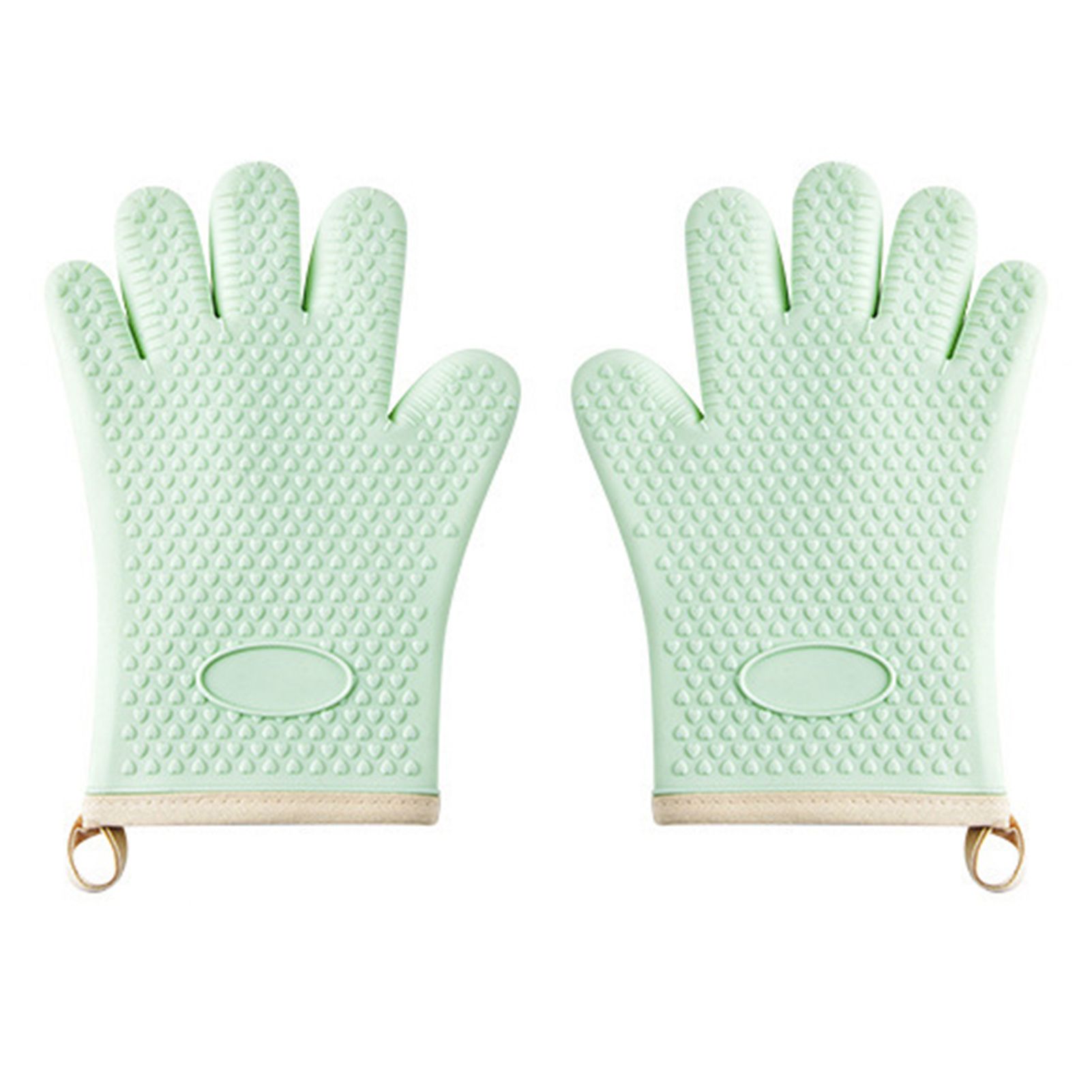Silicone Oven Microwave Gloves Anti Slip Heat Resistant BBQ Gloves with view 3