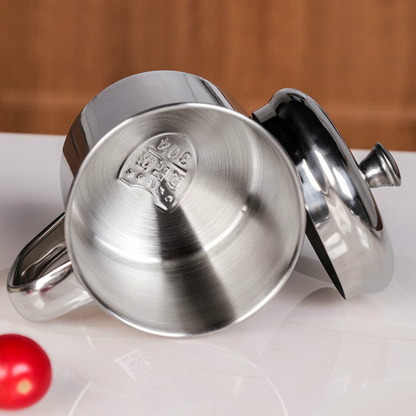 Portable Water Cup 350ml 304 Stainless Steel Rust Proof Tea Mug with Lid and