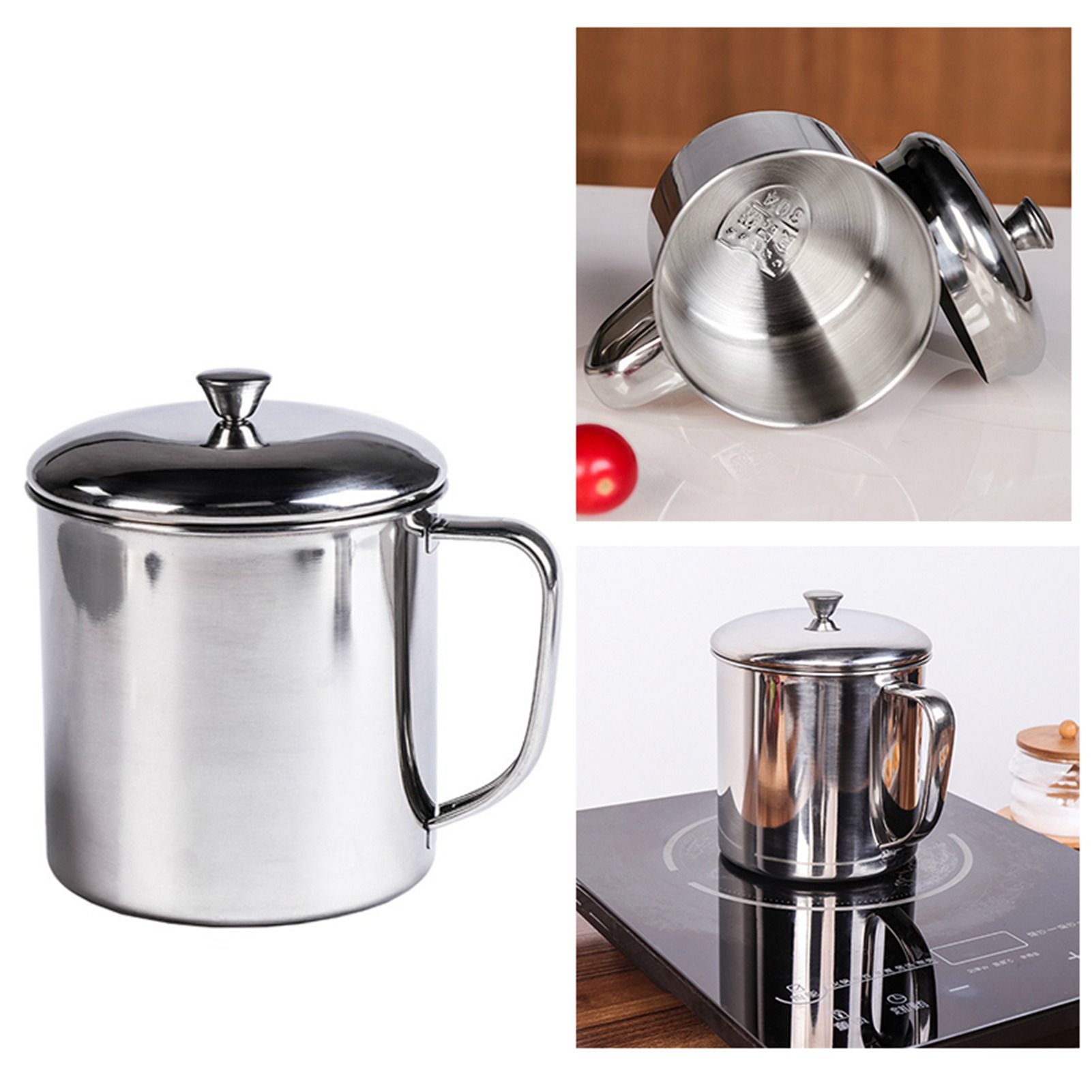 Portable Water Cup 350ml 304 Stainless Steel Rust Proof Tea Mug with Lid and view 4