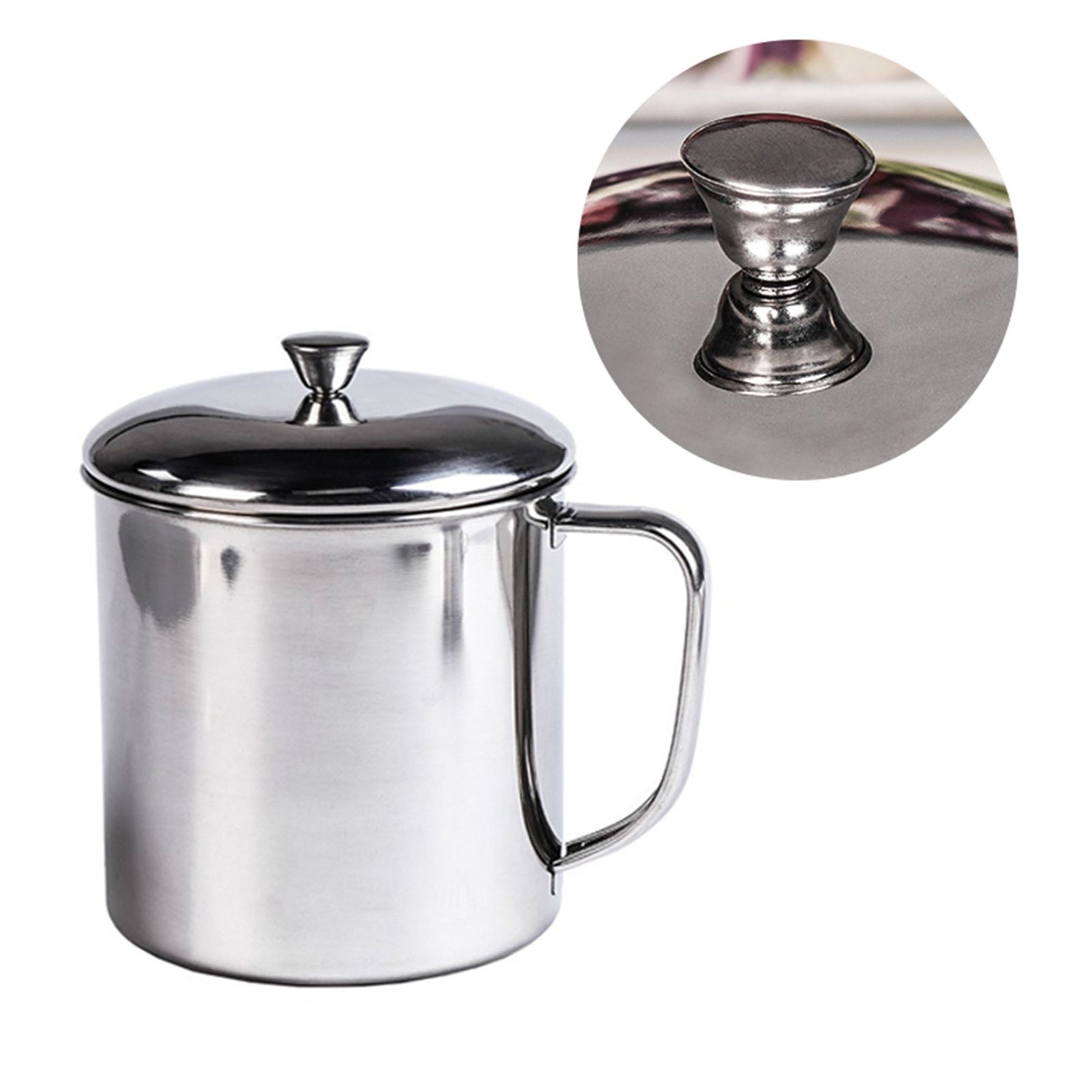 Portable Water Cup 350ml 304 Stainless Steel Rust Proof Tea Mug with Lid and view 6